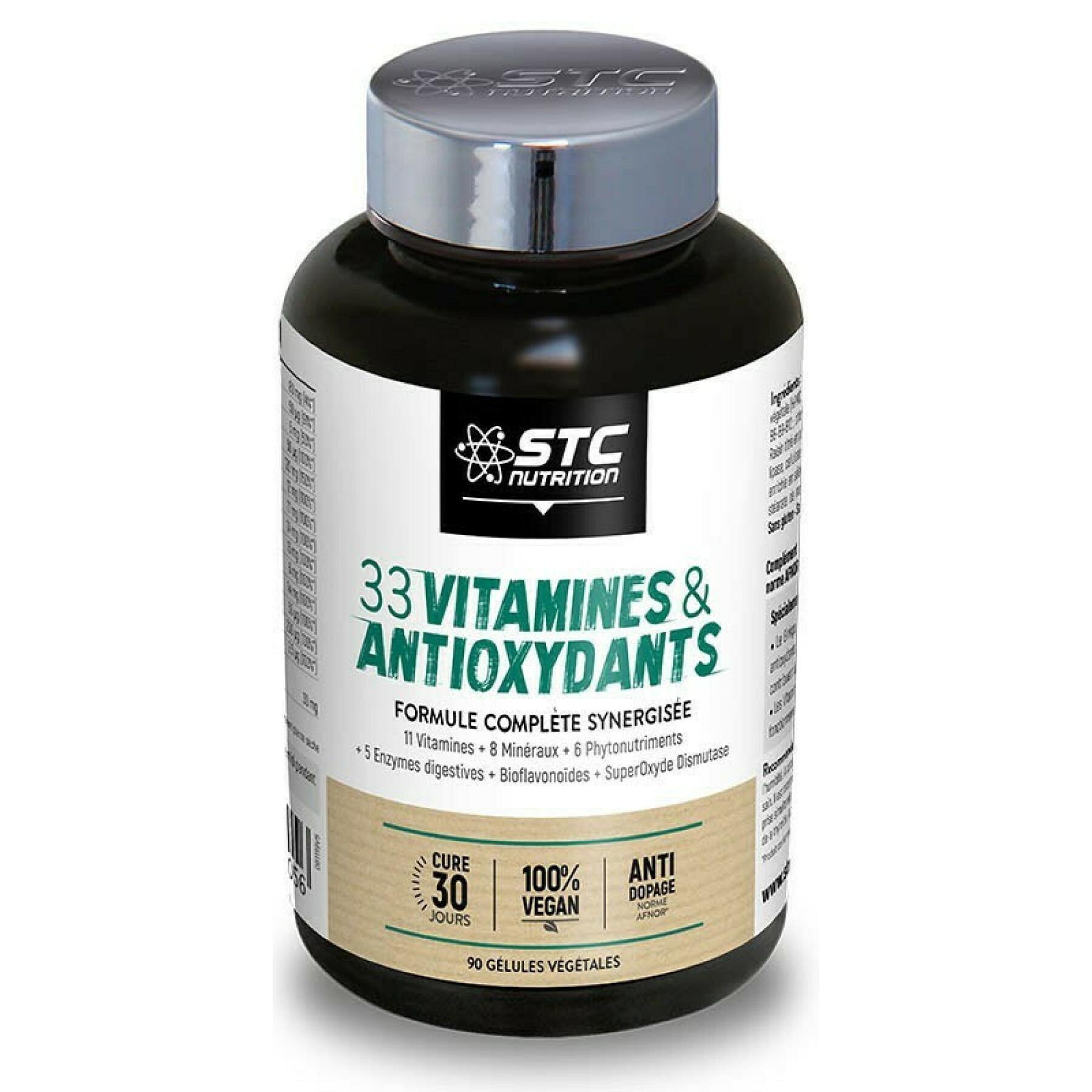 Complete synergistic formula 33 vitamins & antioxidants STC Nutrition - 90 gélules végétales