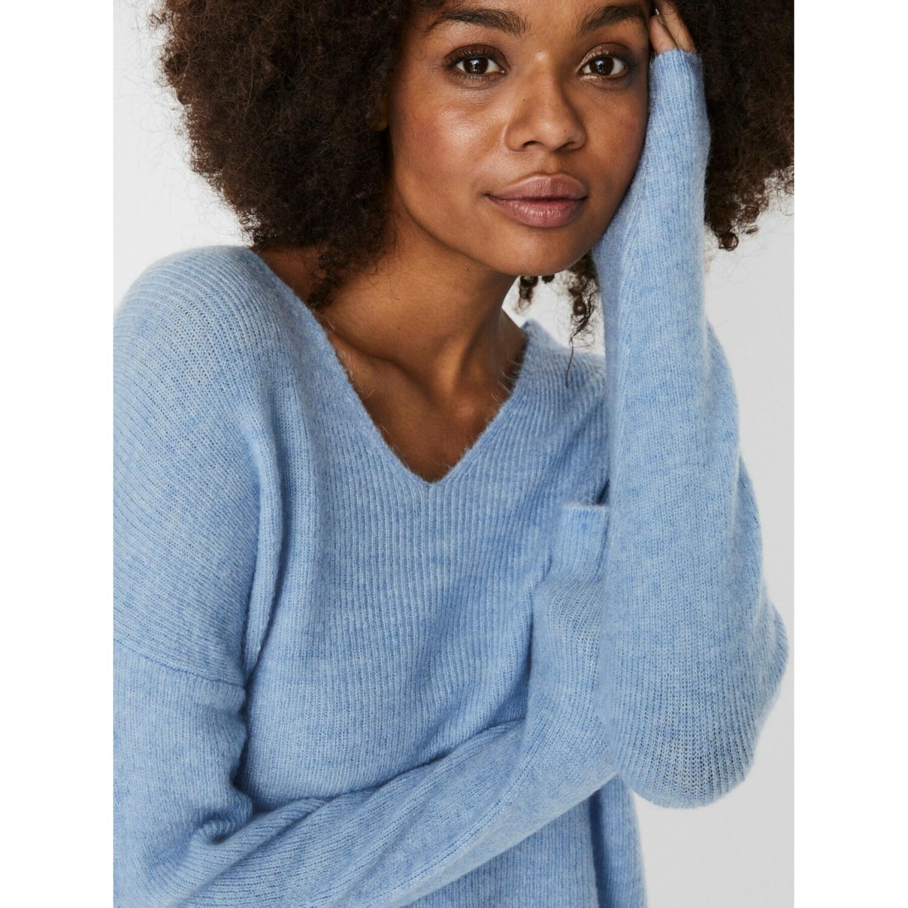 V-neck sweater for women Vero Moda vmcrewlefile