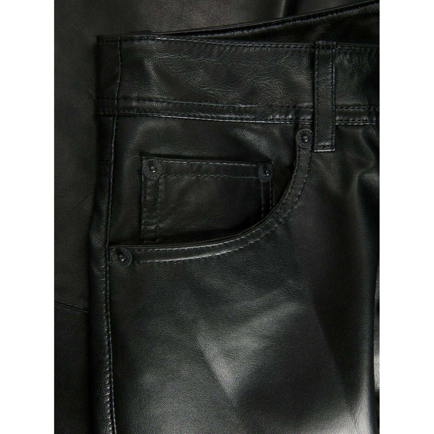 Women's straight leather pants JJXX grace