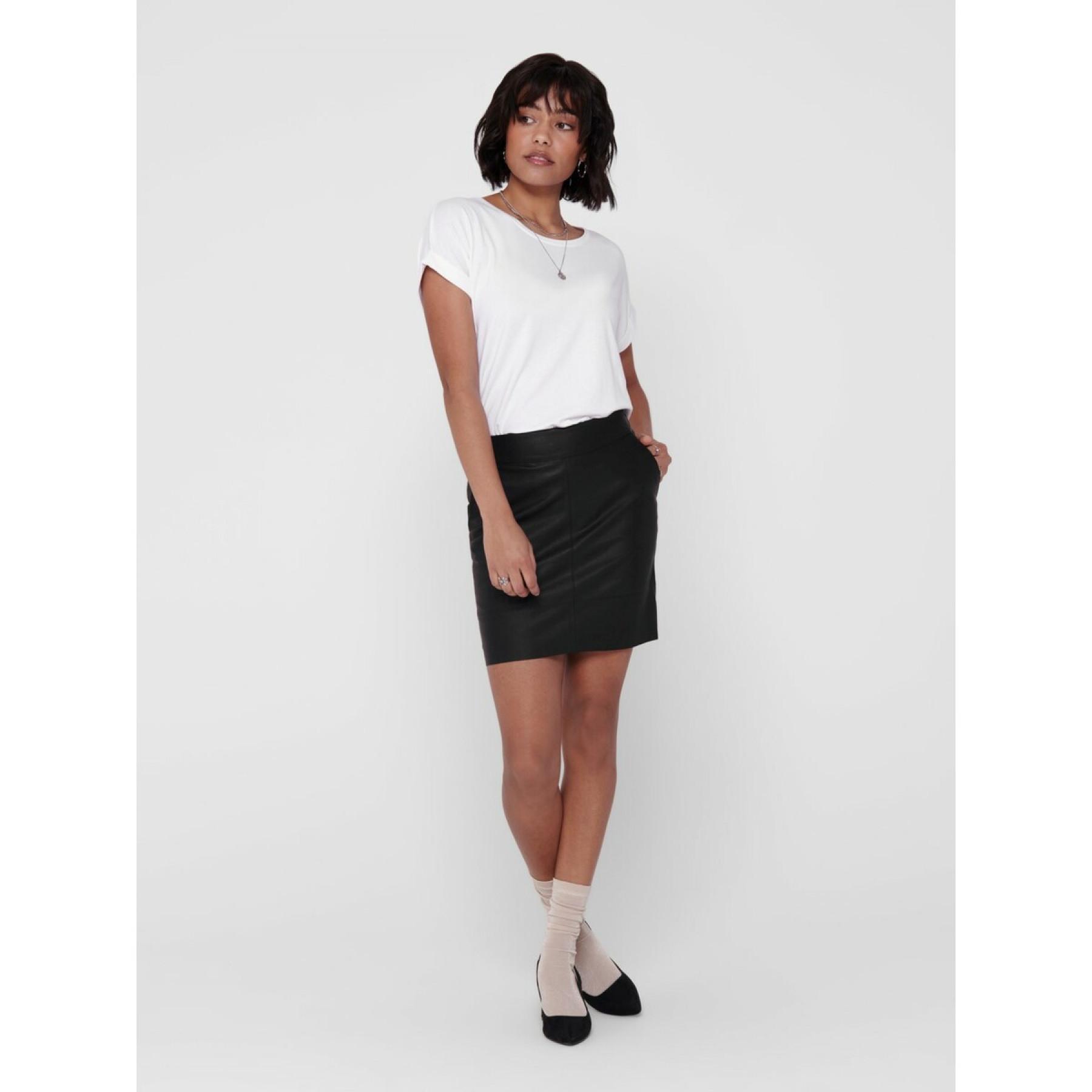 Women's skirt Only Base imitation cuir