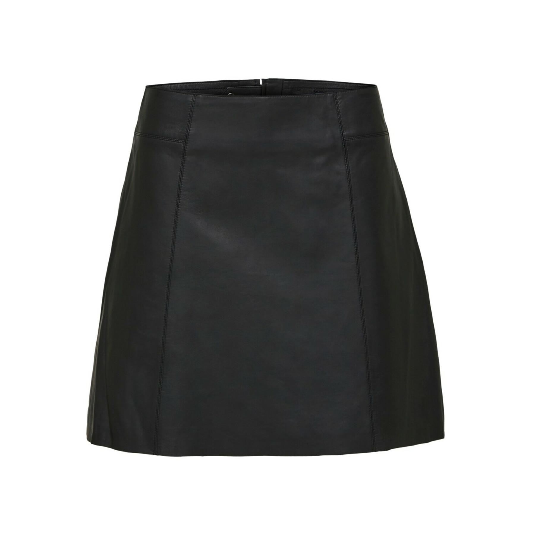 Leather skirt for women Selected Ibi
