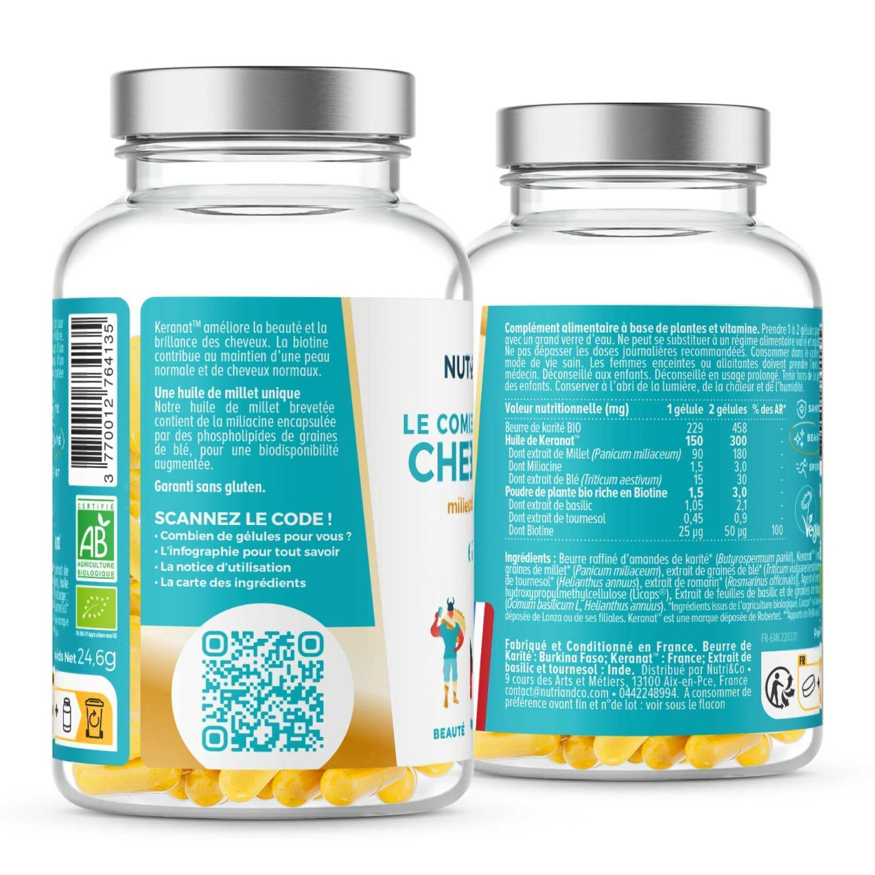 60 capsules of vegetable biotin & organic millet oil Nutri&Co