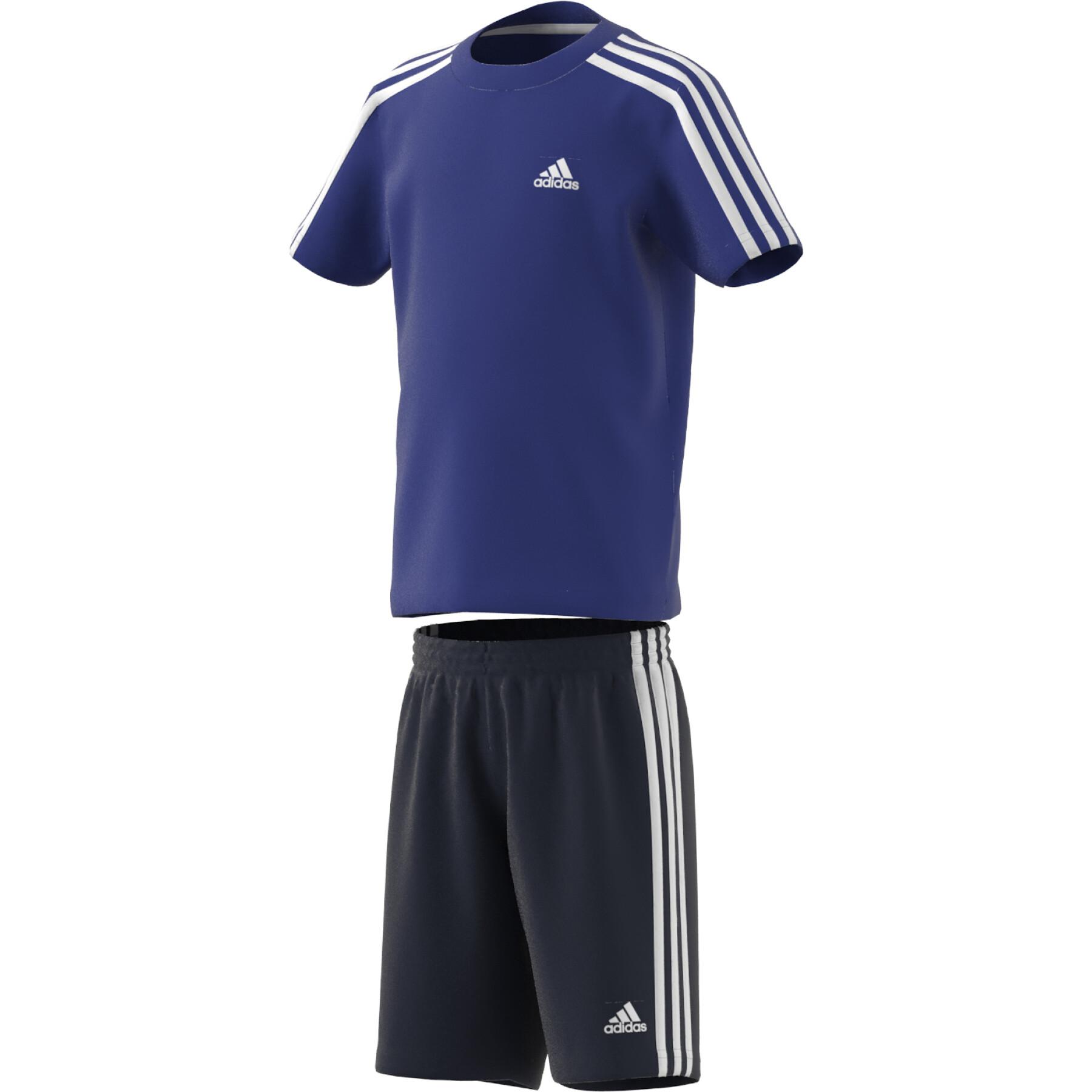 T-shirt and shorts set adidas 3-Stripes Essentials