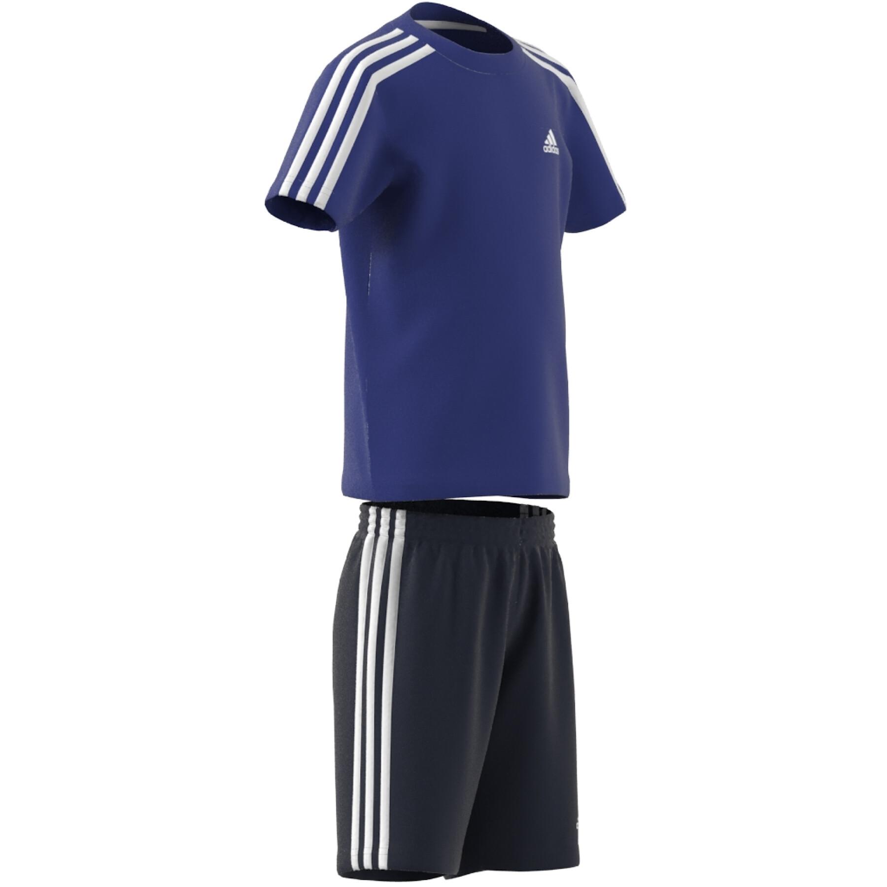 T-shirt and shorts set adidas 3-Stripes Essentials