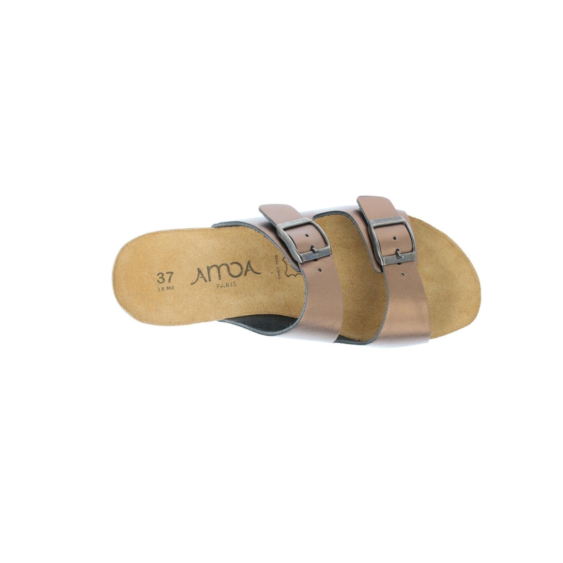 Women's sandals Amoa Borgogna Glitter