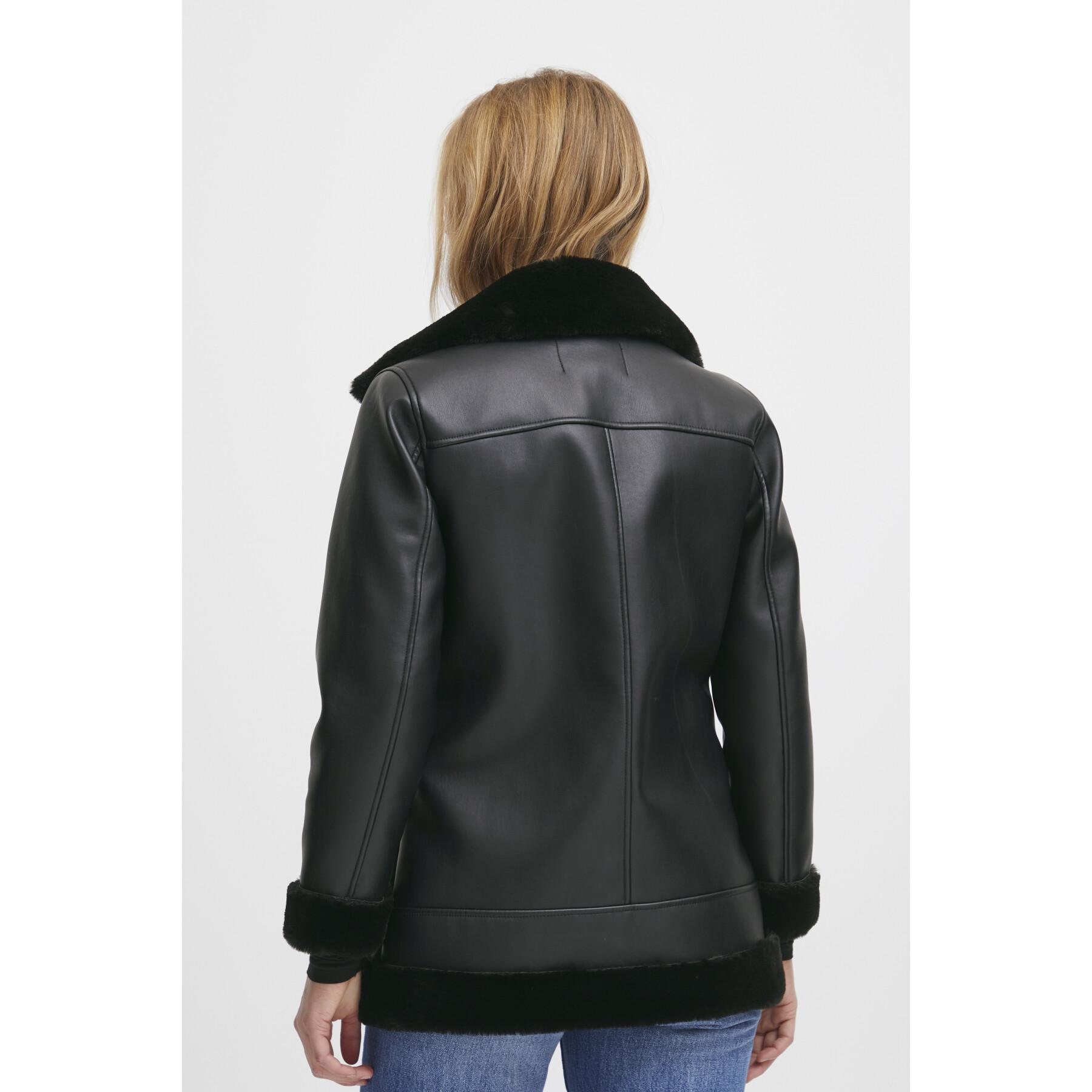 Leather jacket woman b.young Casmin