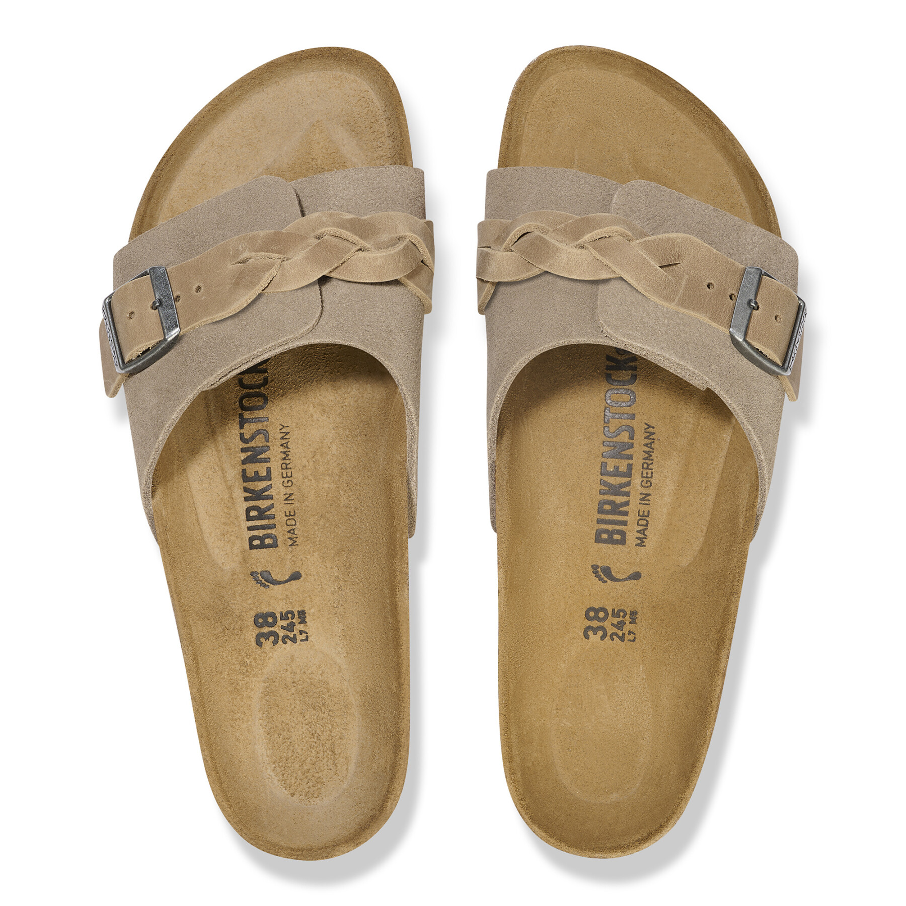 Women's sandals Birkenstock Oita Braided Suede Leather