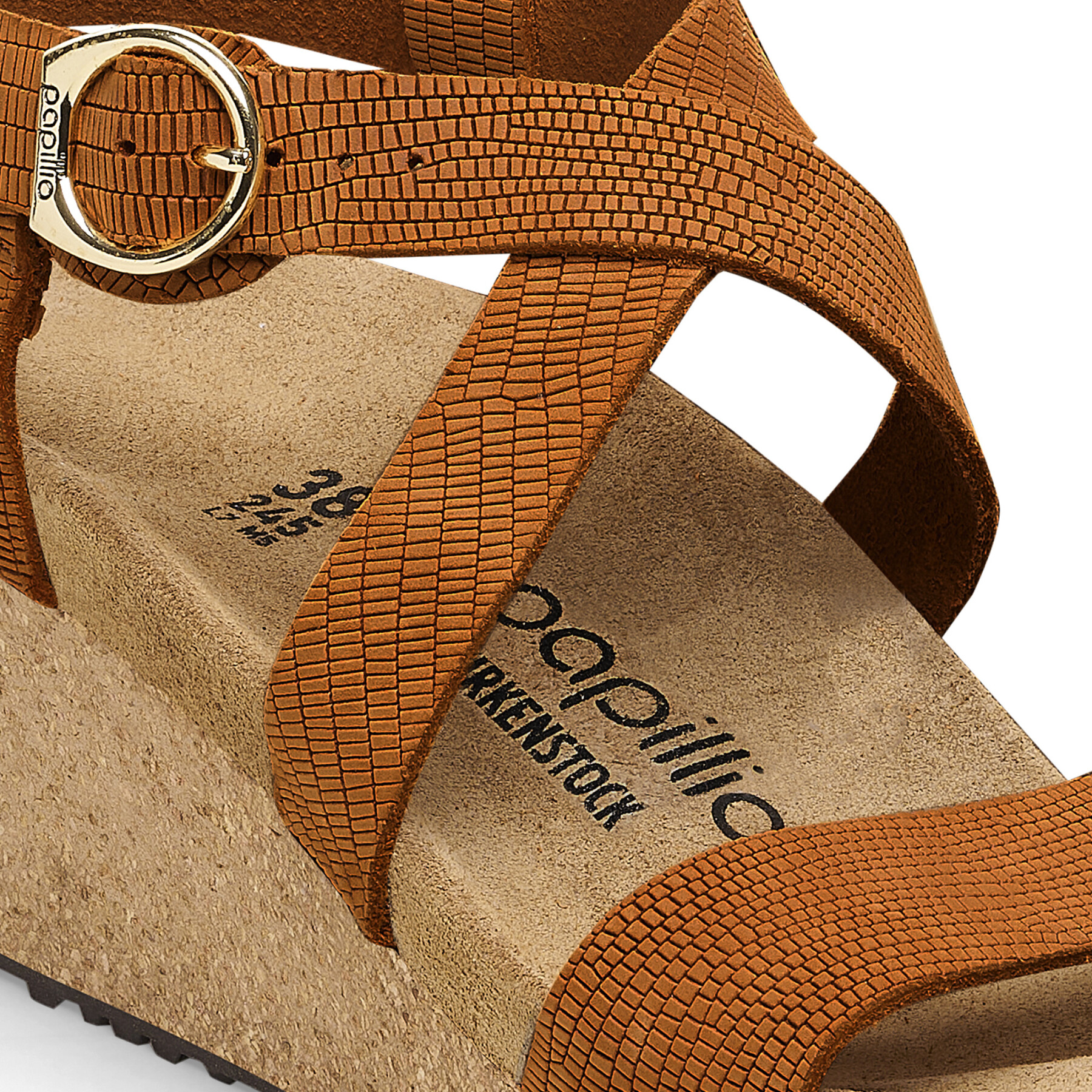 Women's narrow sandals Birkenstock Sibyl Ring-Buckle Embossed Leather
