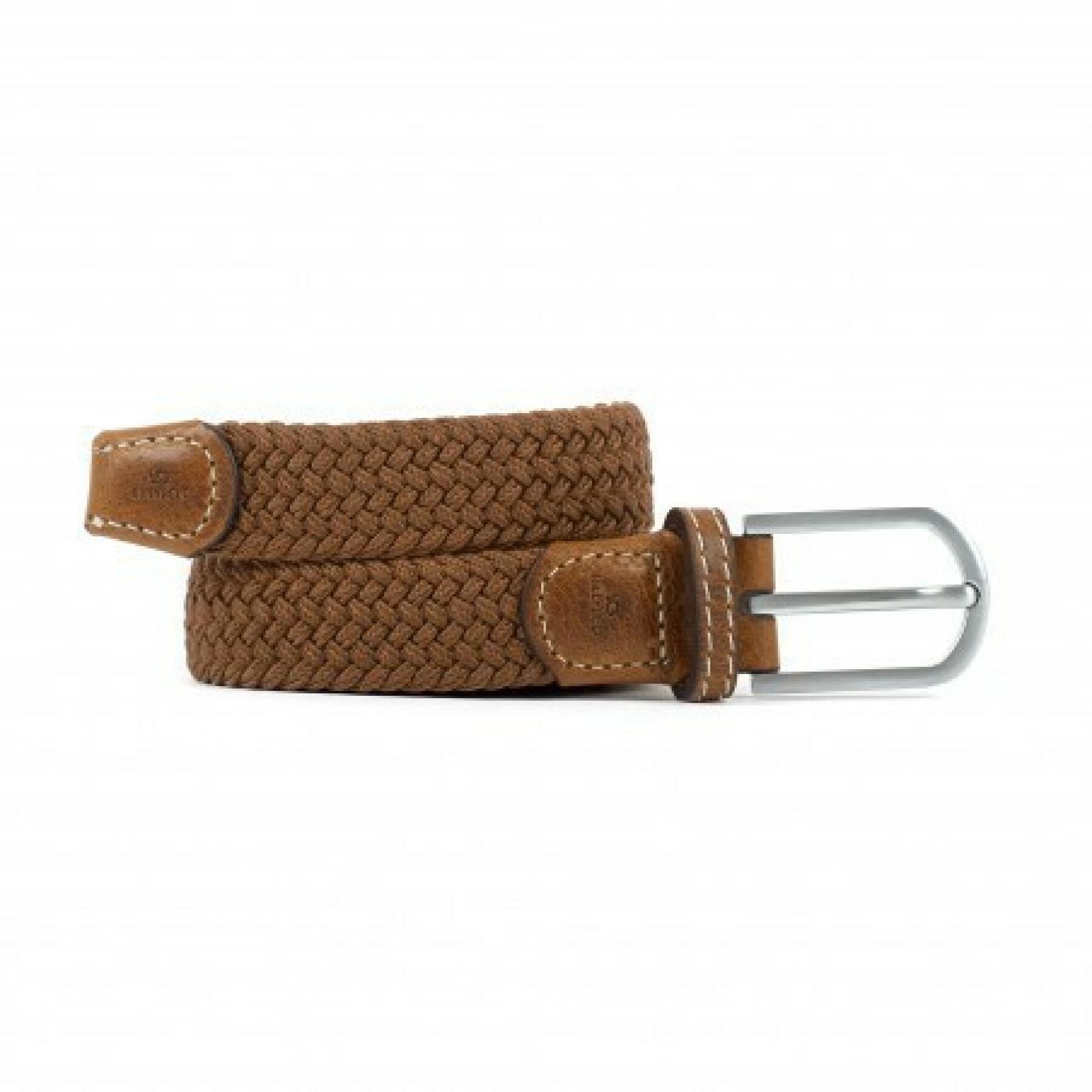 Elastic braided belt for women Billybelt Marron Camel