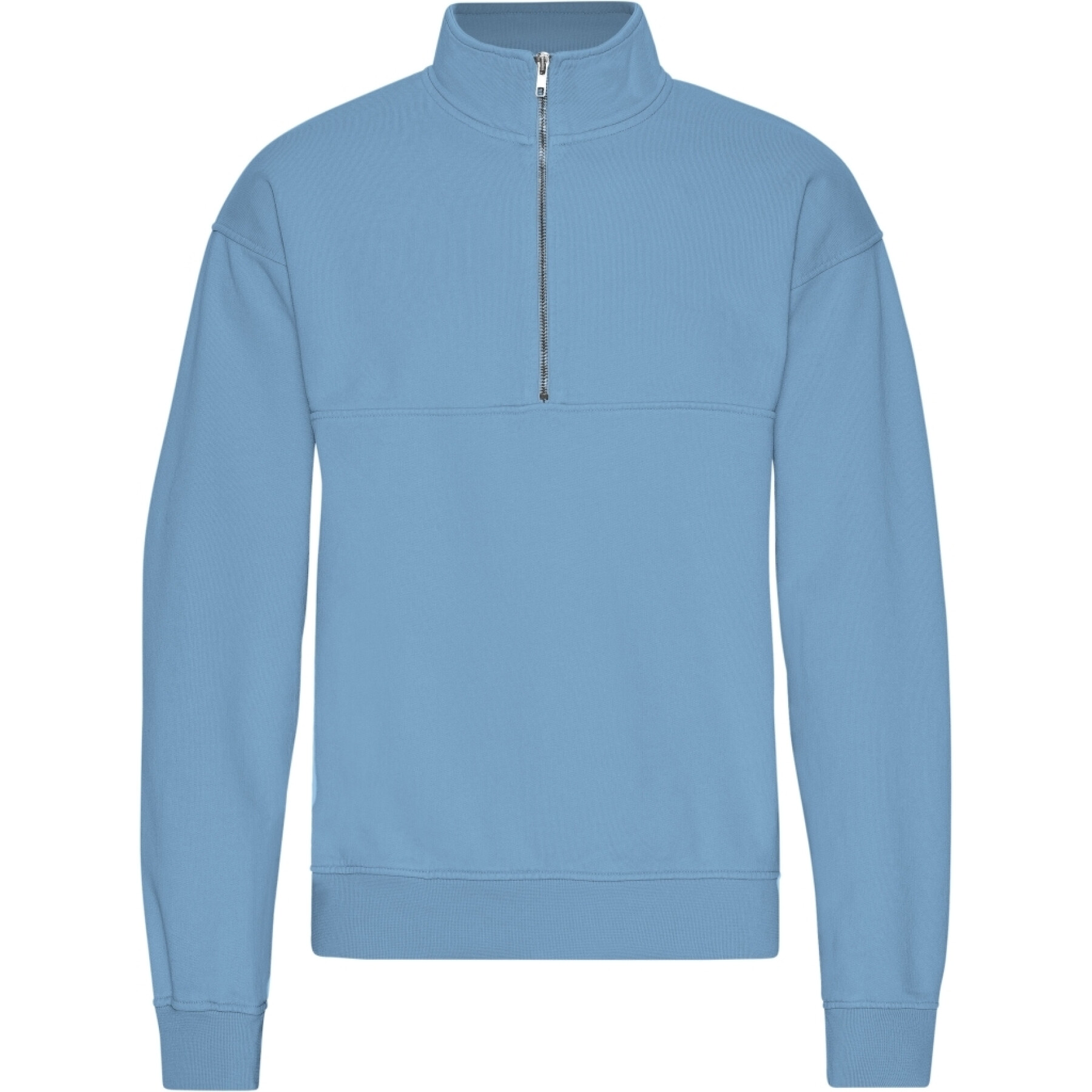1/4 zip sweatshirt Colorful Standard Organic Seaside Blue