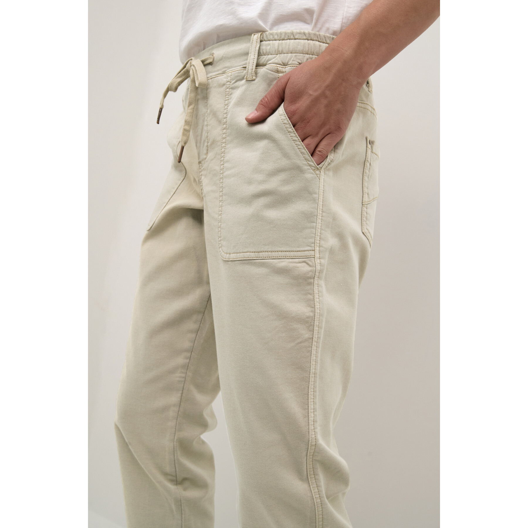 Women's cargo pants Cream Nuka Jogdenim