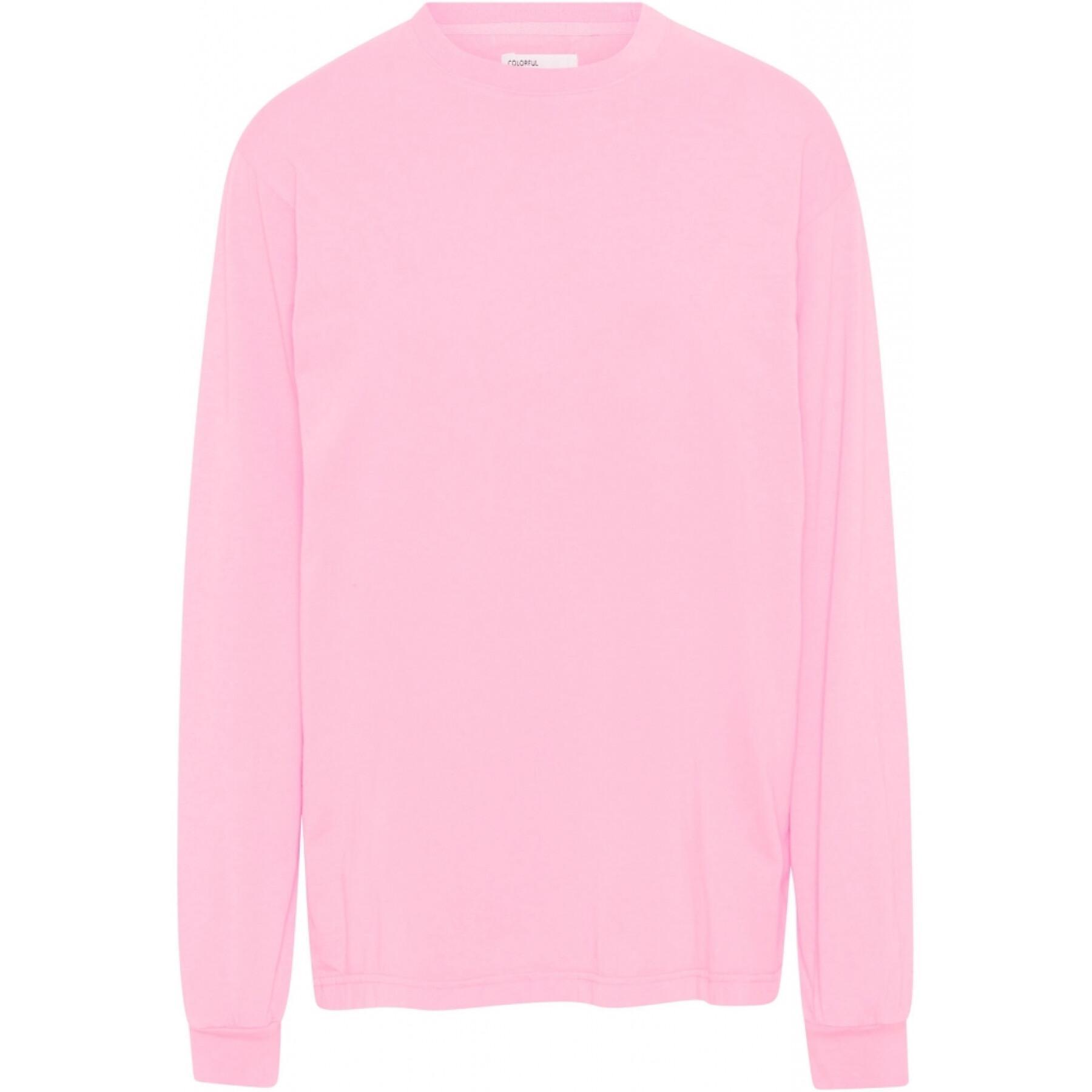 Long sleeve T-shirt Colorful Standard Organic oversized flamingo pink