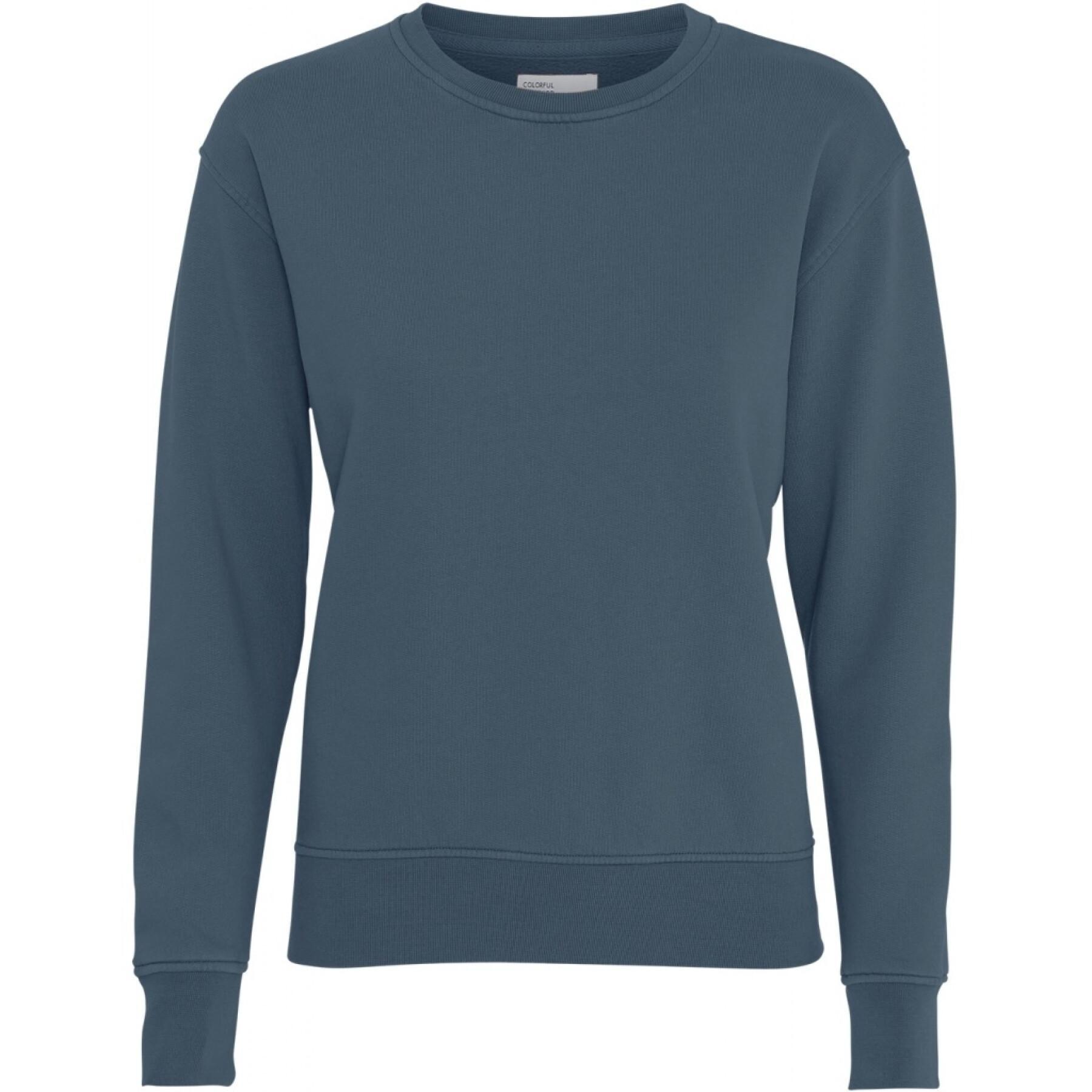 Women's round neck sweater Colorful Standard Classic Organic petrol blue