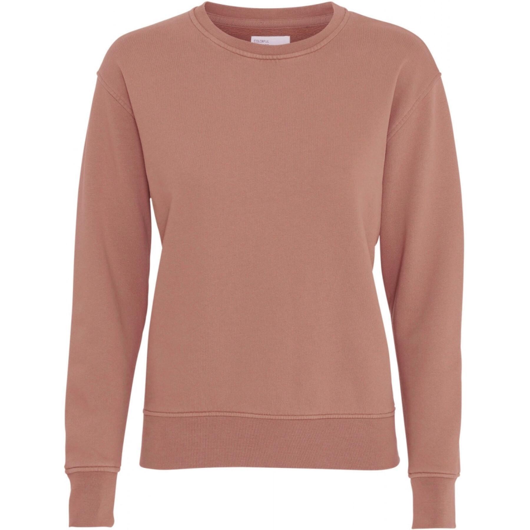 Women's round neck sweater Colorful Standard Classic Organic rosewood mist