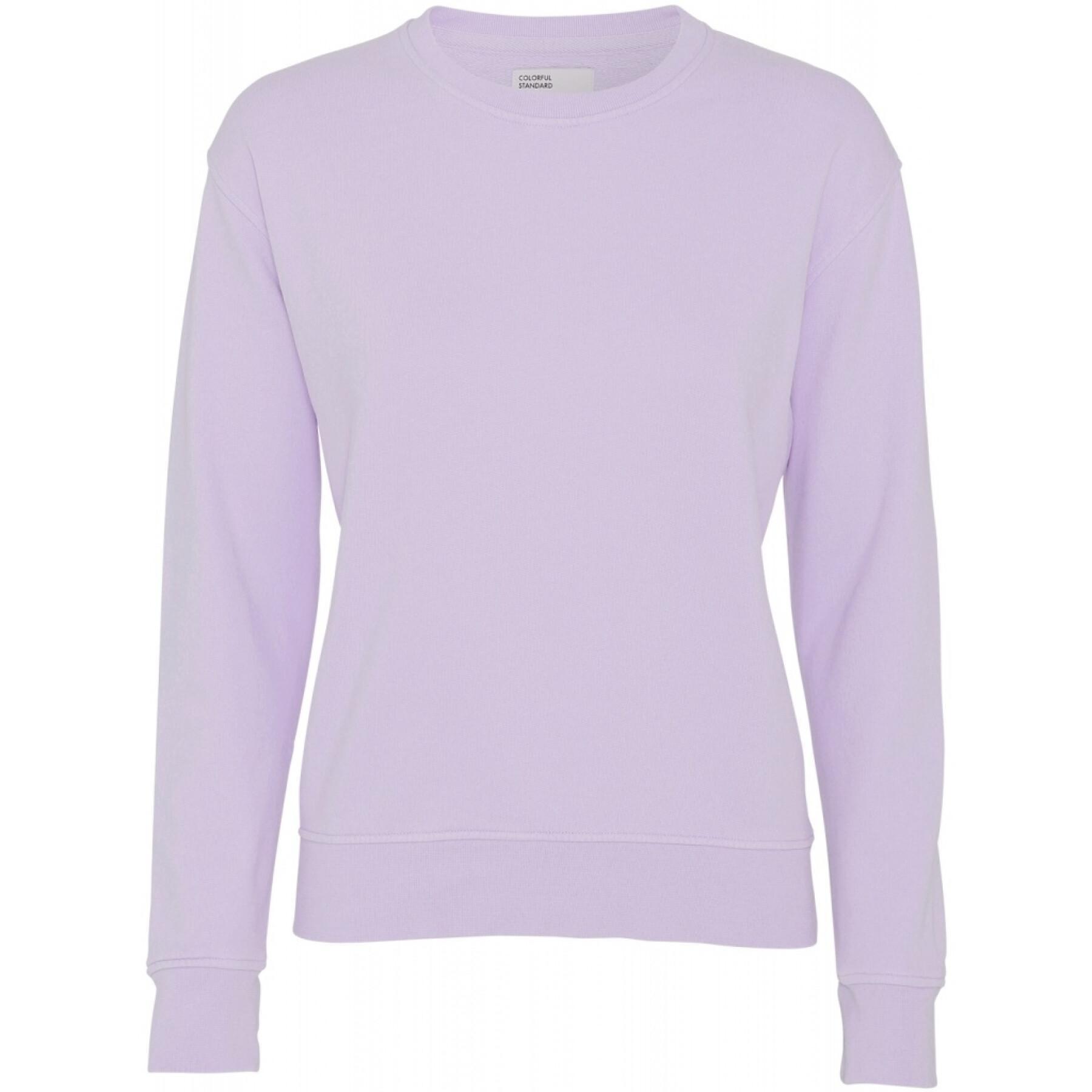 Women's round neck sweater Colorful Standard Classic Organic soft lavender