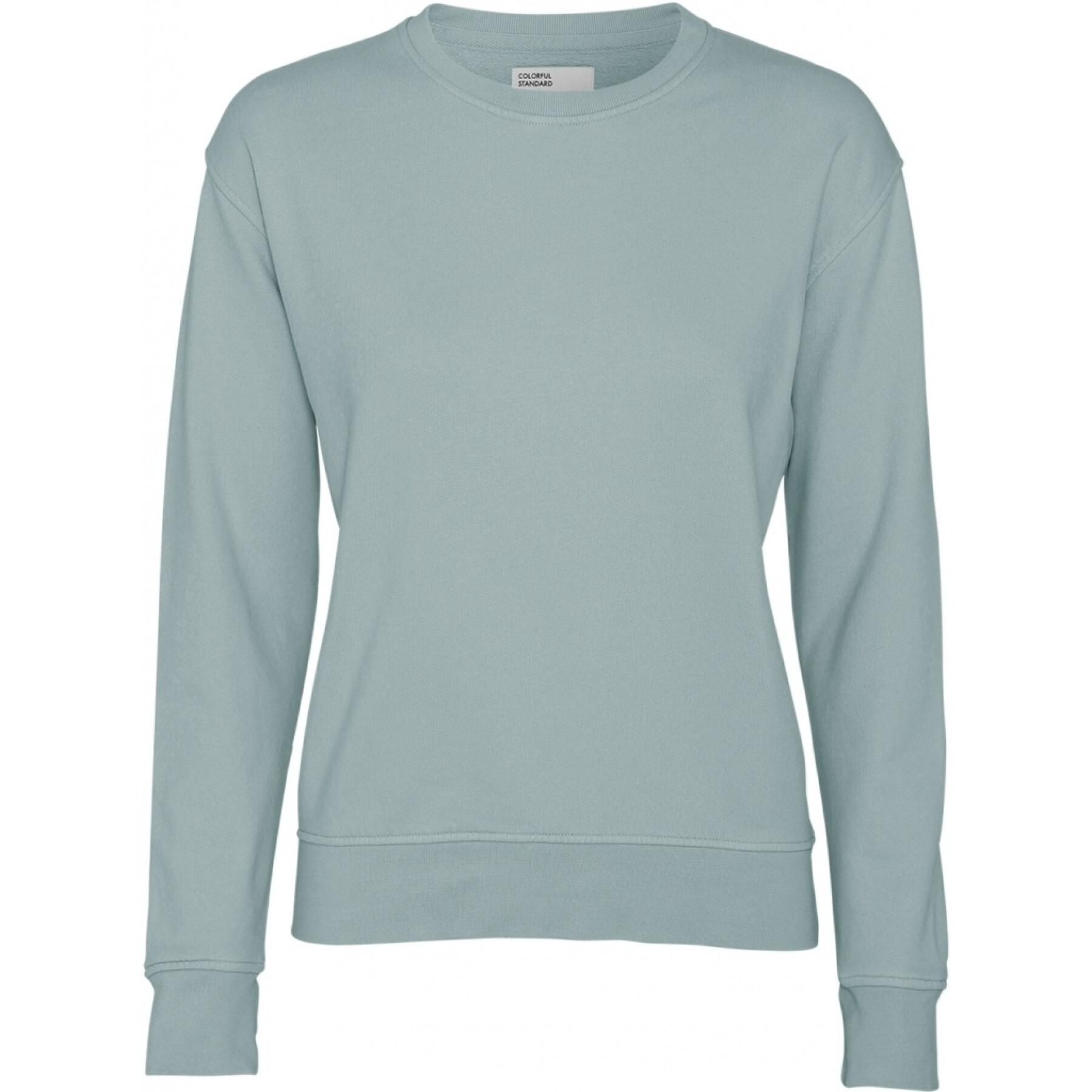 Women's round neck sweater Colorful Standard Classic Organic steel blue