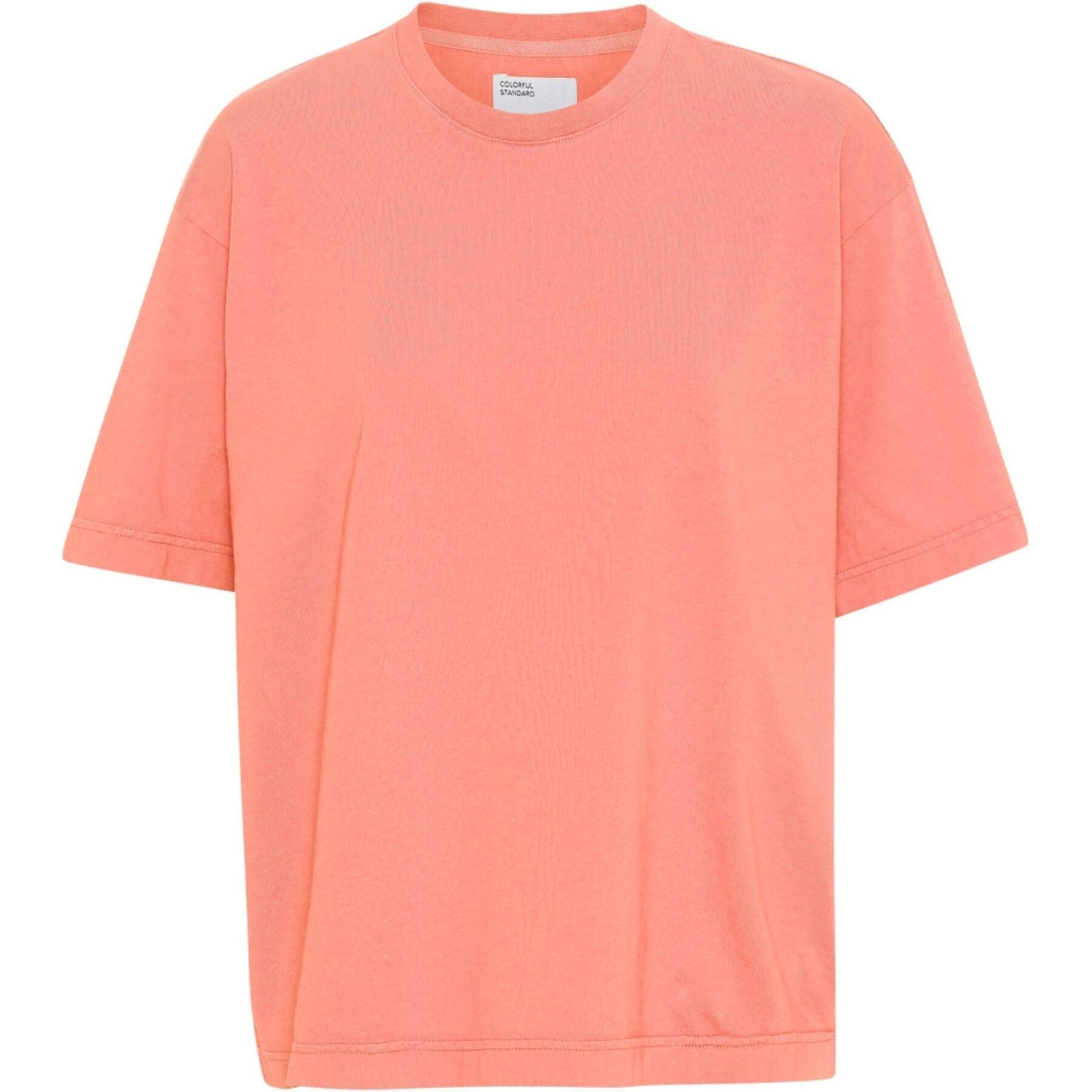 Women's T-shirt Colorful Standard Organic oversized bright coral