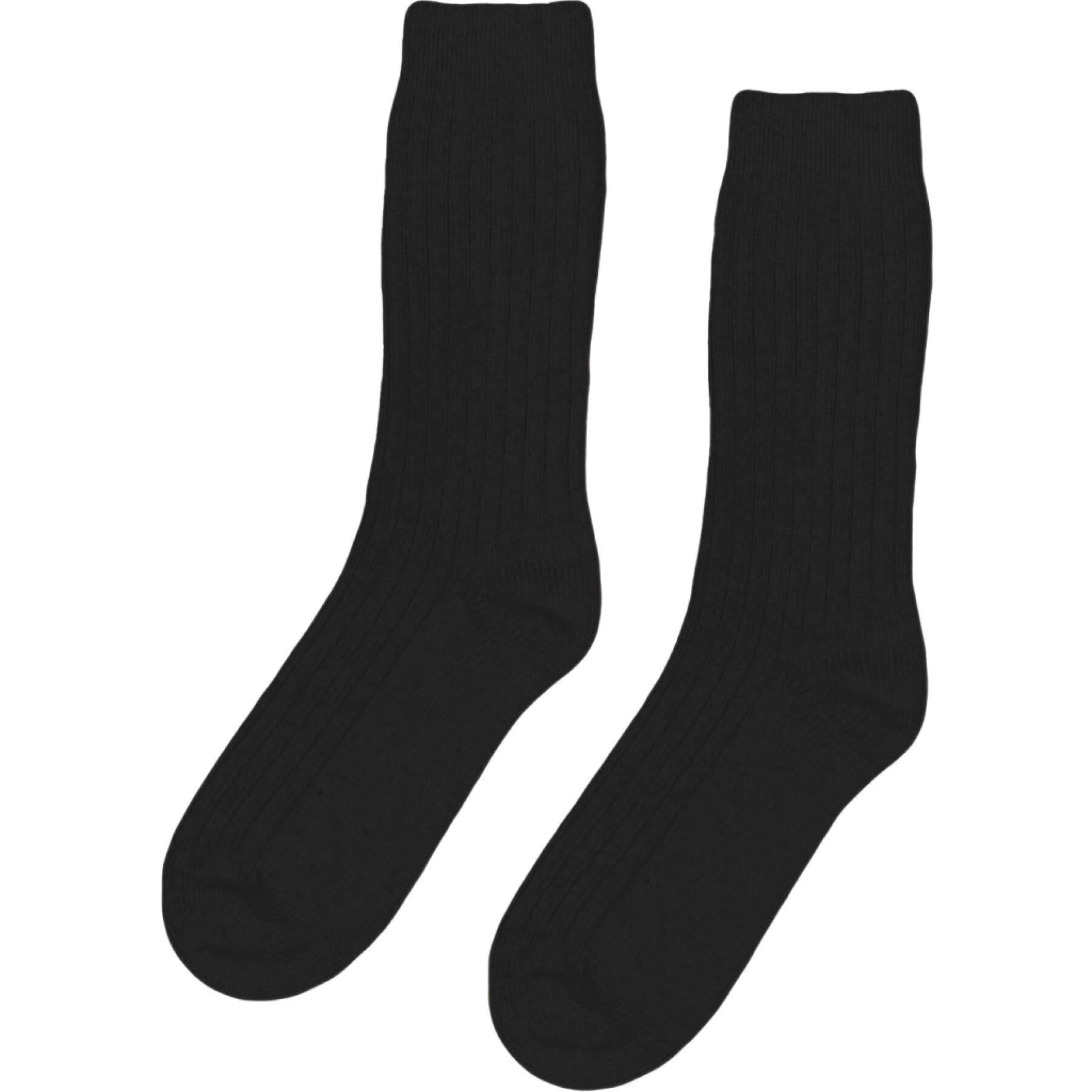 Wool socks Colorful Standard Merino Blend deep black