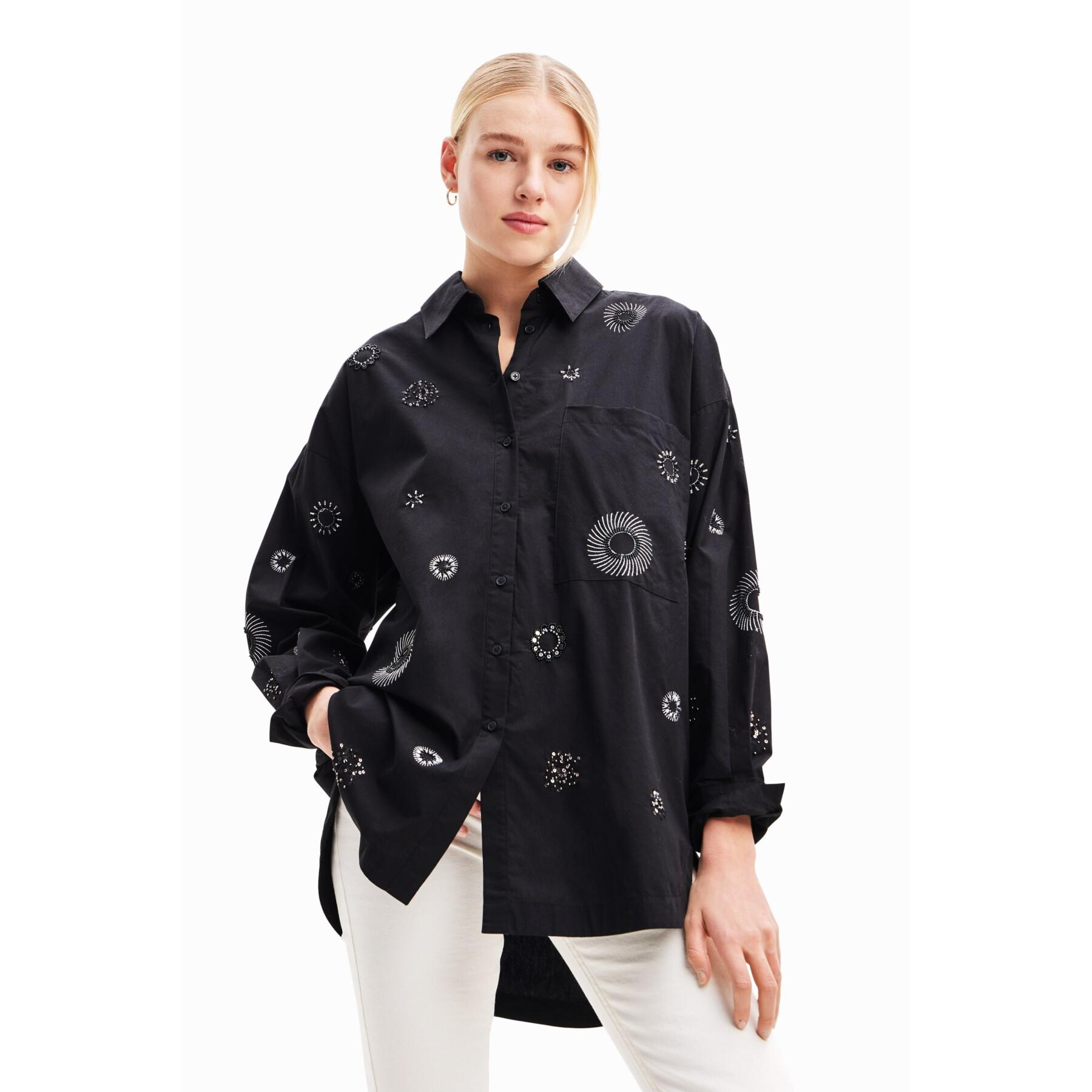Women's oversize embroidered blouse Desigual