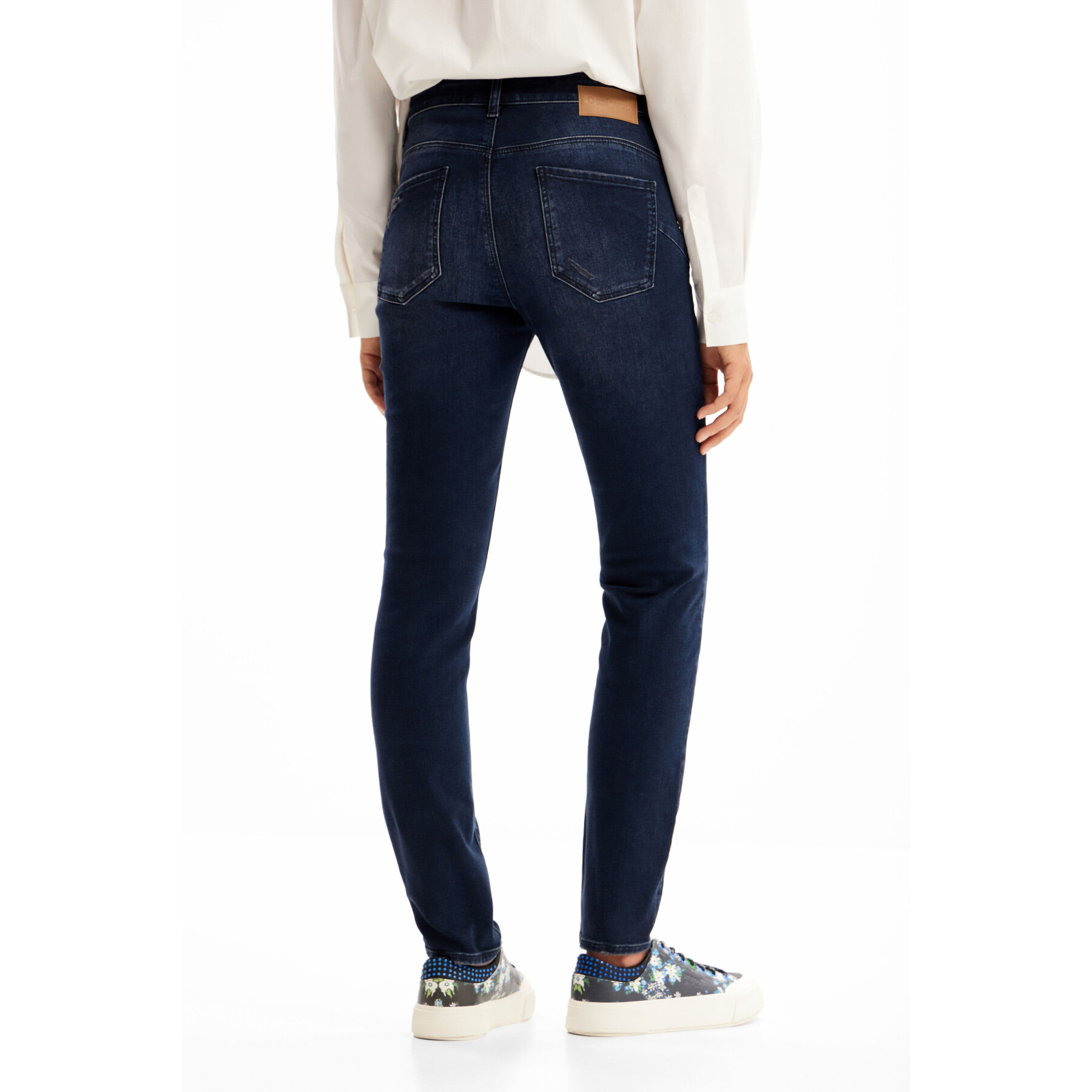 Women's embroidered skinny jeans Desigual Push-up