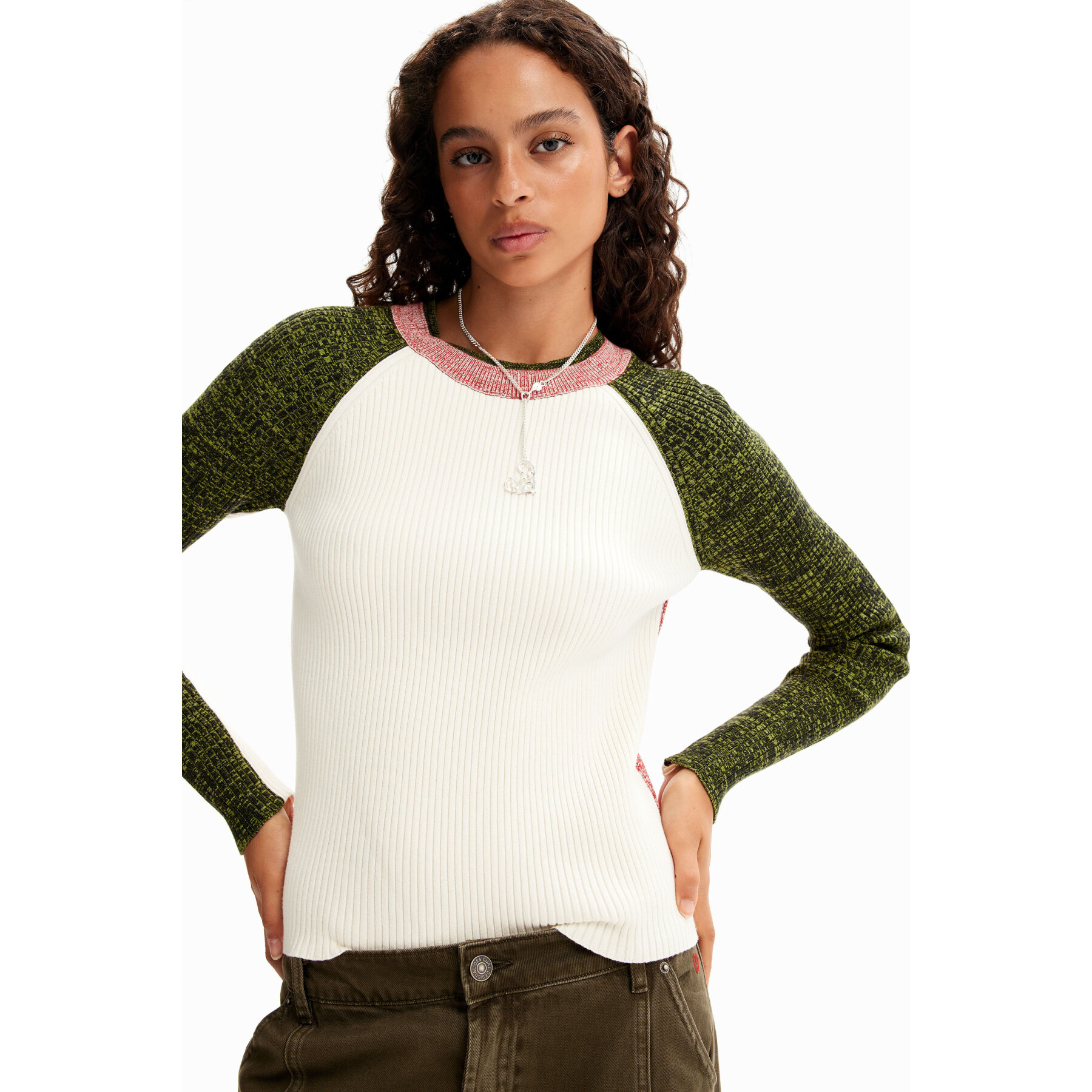 Women's ribbed jaspé sweater Desigual