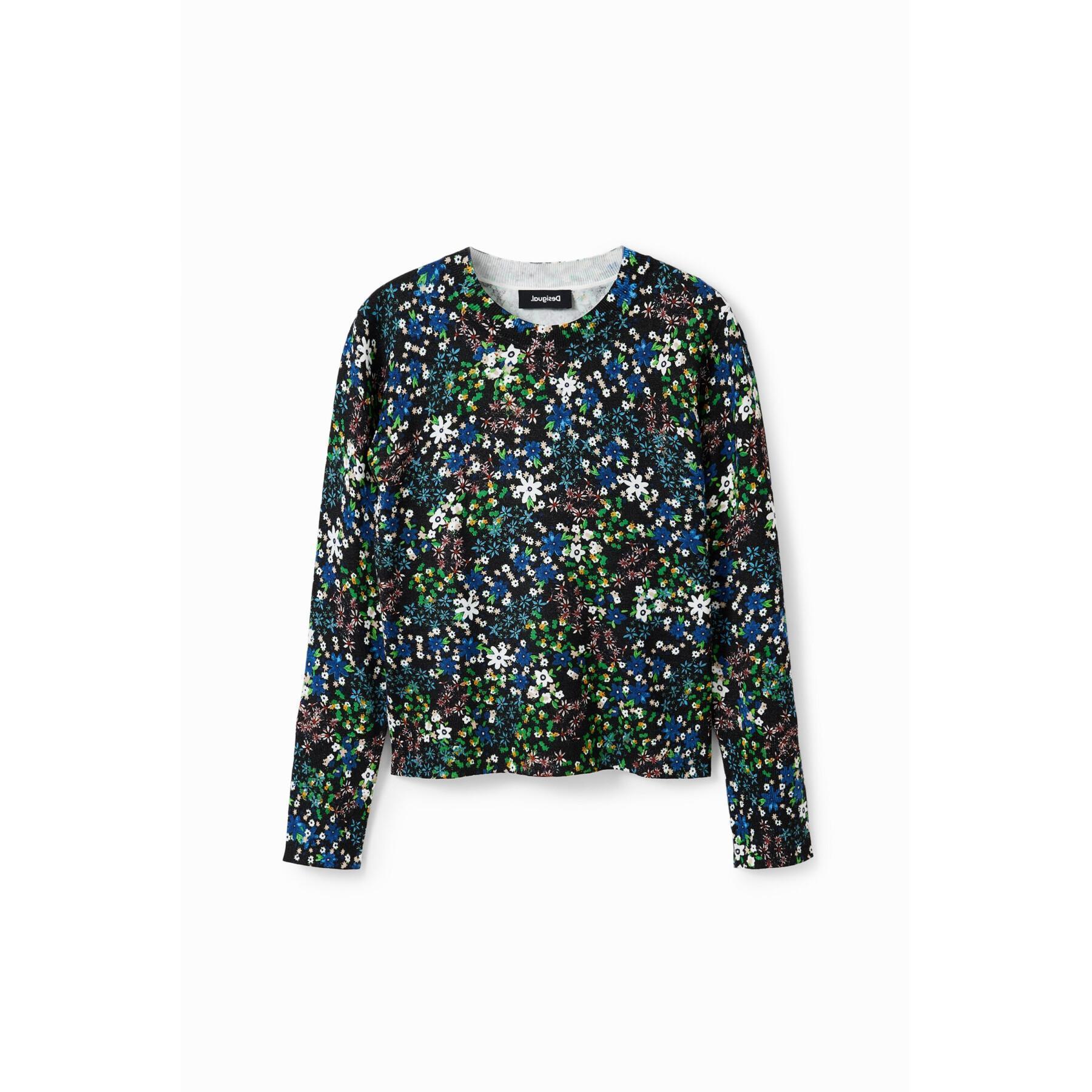 Women's slim-fit floral sweater Desigual