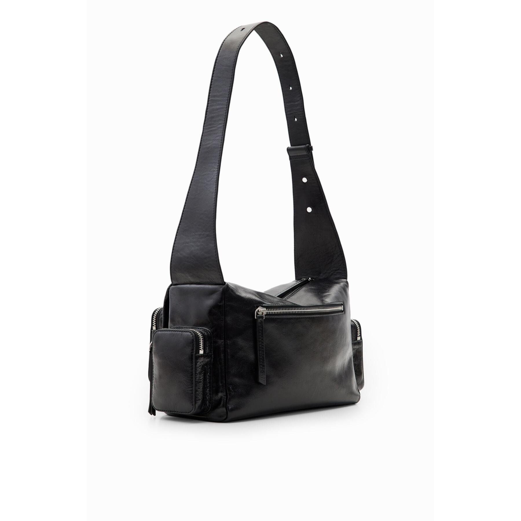 Women's multi-pocket leather handbag Desigual Varadero
