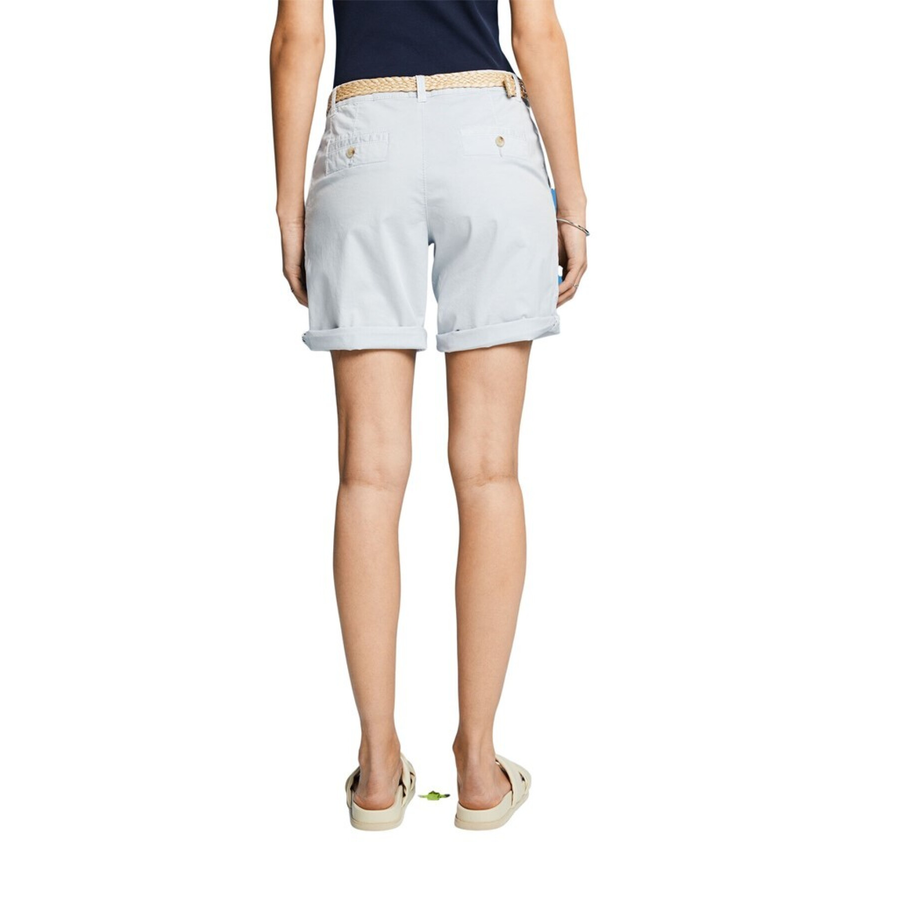 Women's shorts with raffia braid centring Esprit