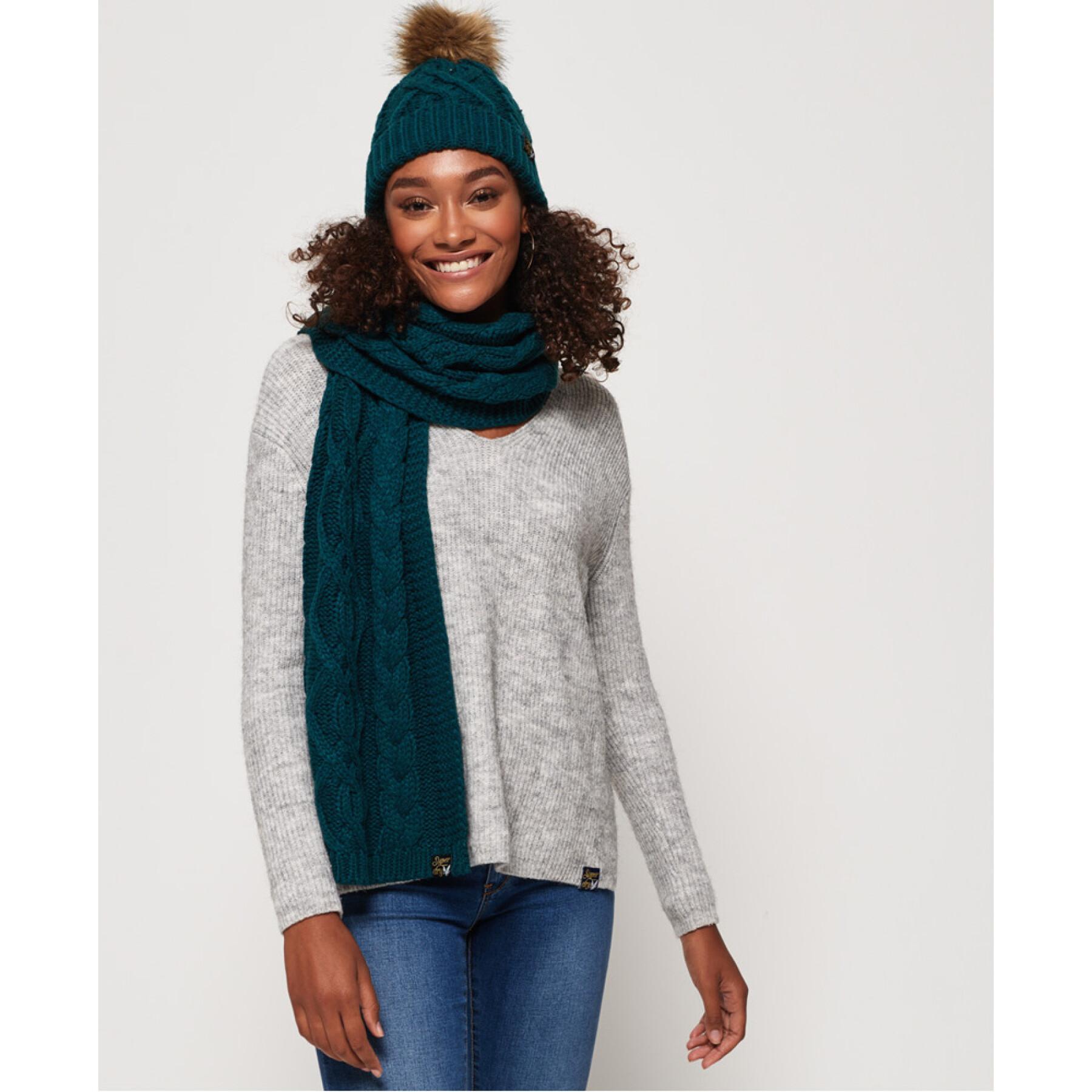Women's cable knit scarf Superdry Arizona