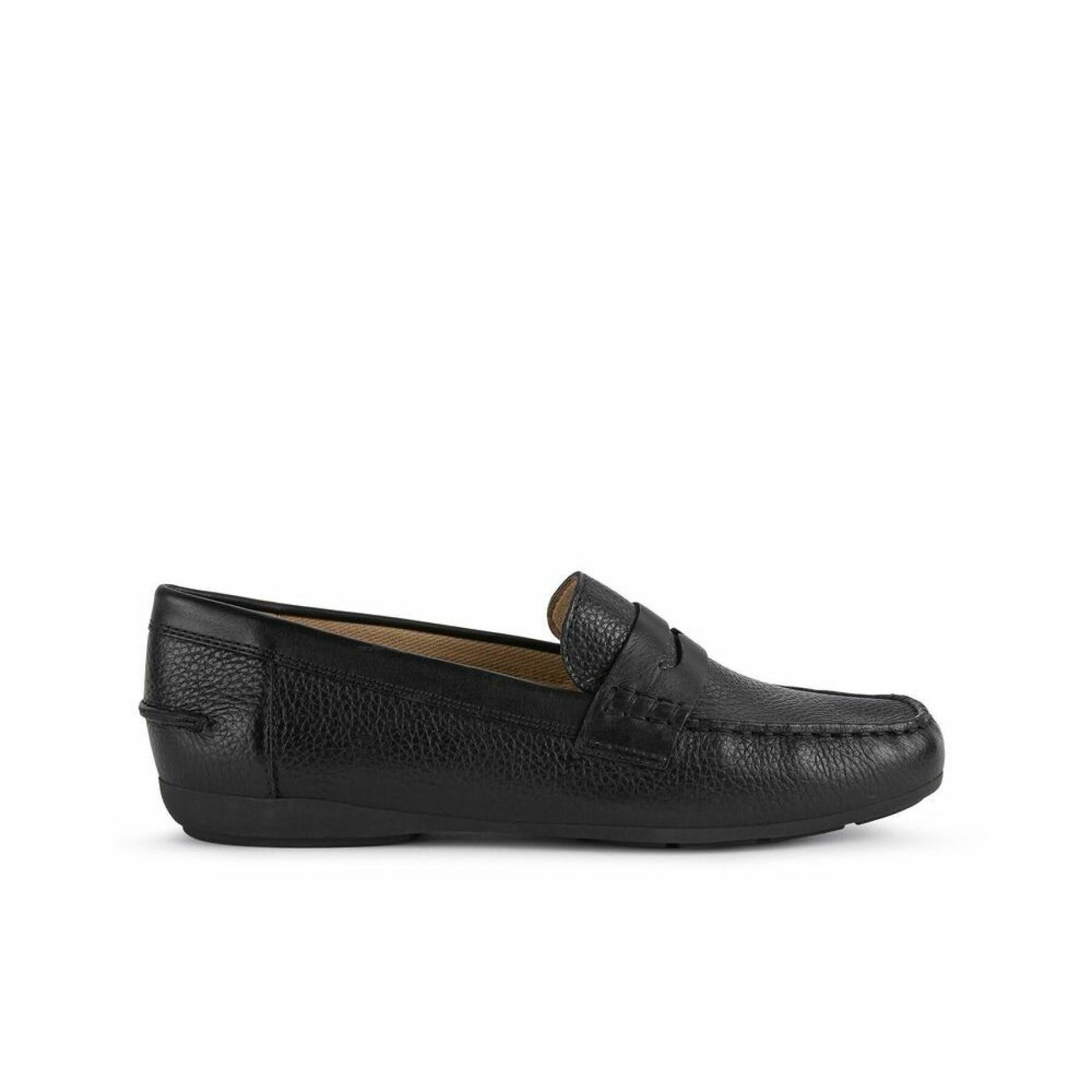 Leather loafers woman Geox Annytah Moc