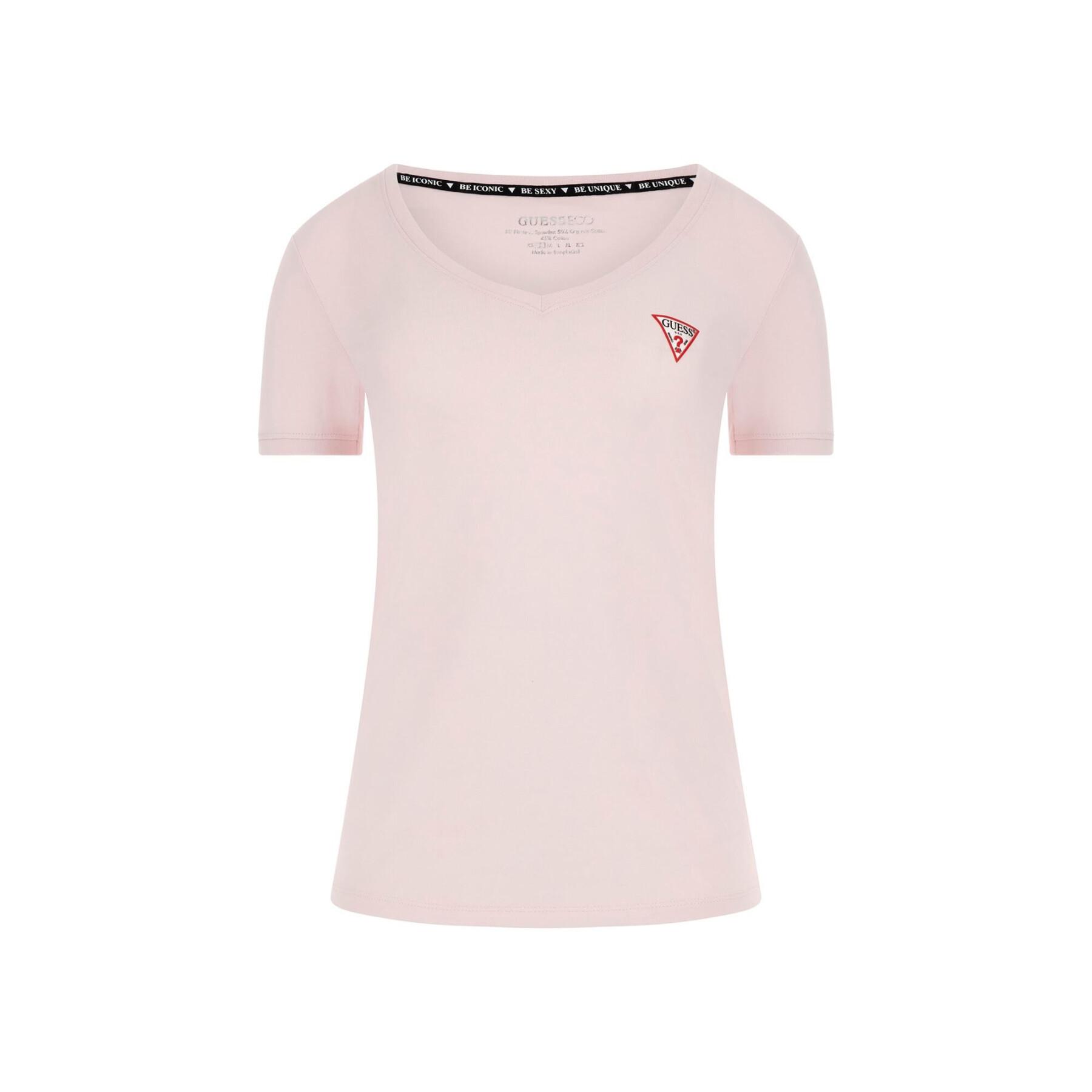 Women's v-neck T-shirt Guess Mini Triangle