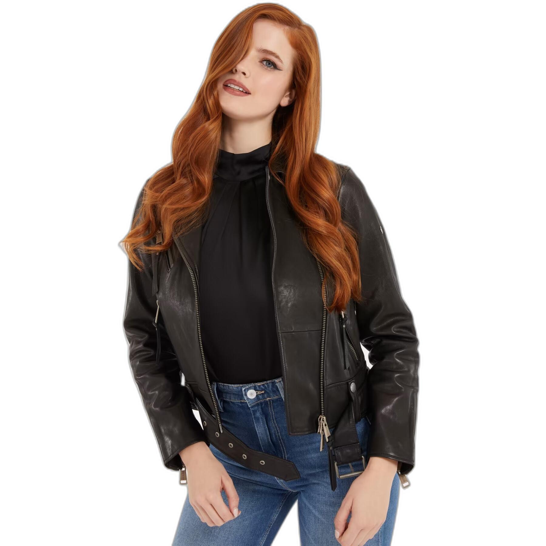 Leather jacket woman Guess Camille