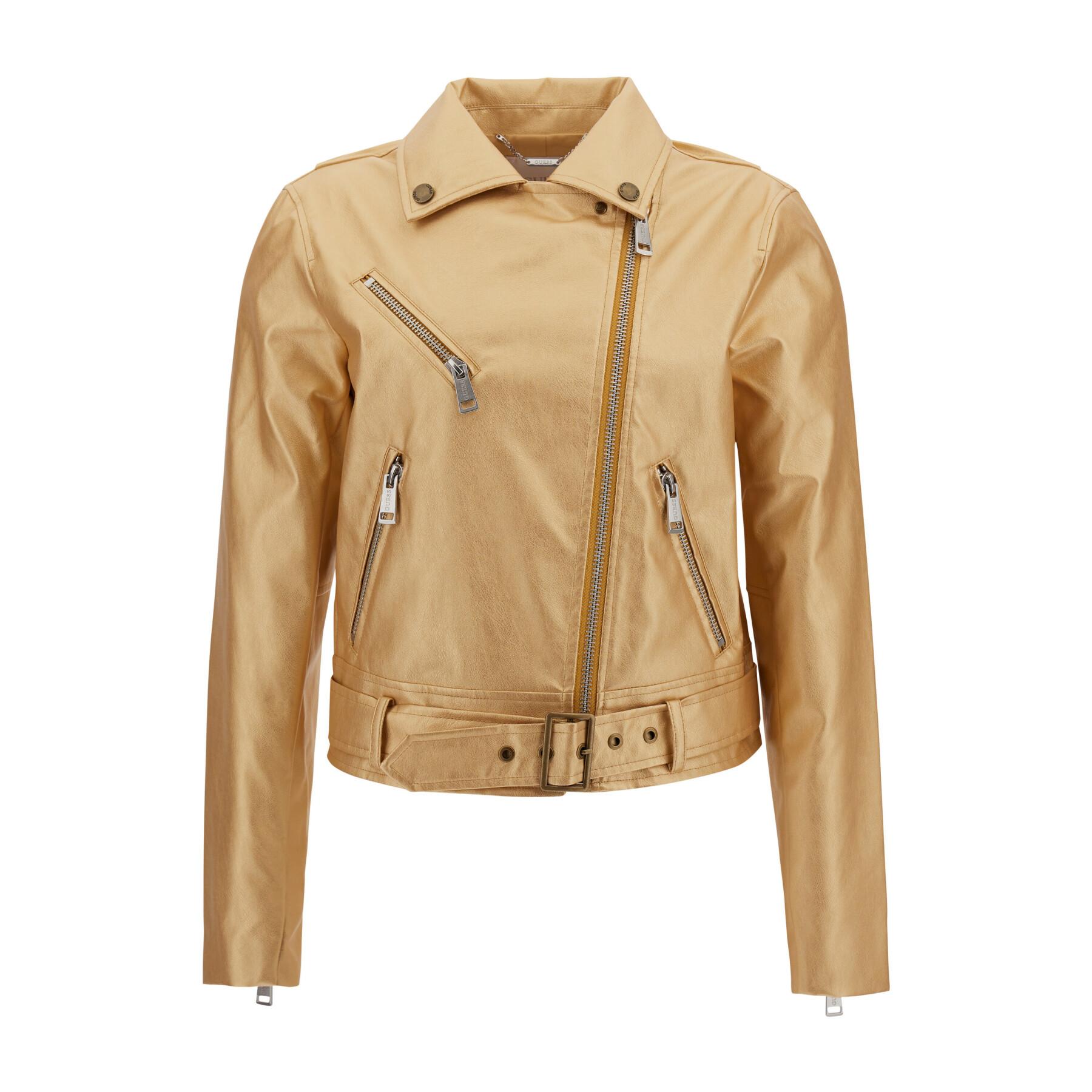Leatherette motorcycle jacket for women Guess Lana