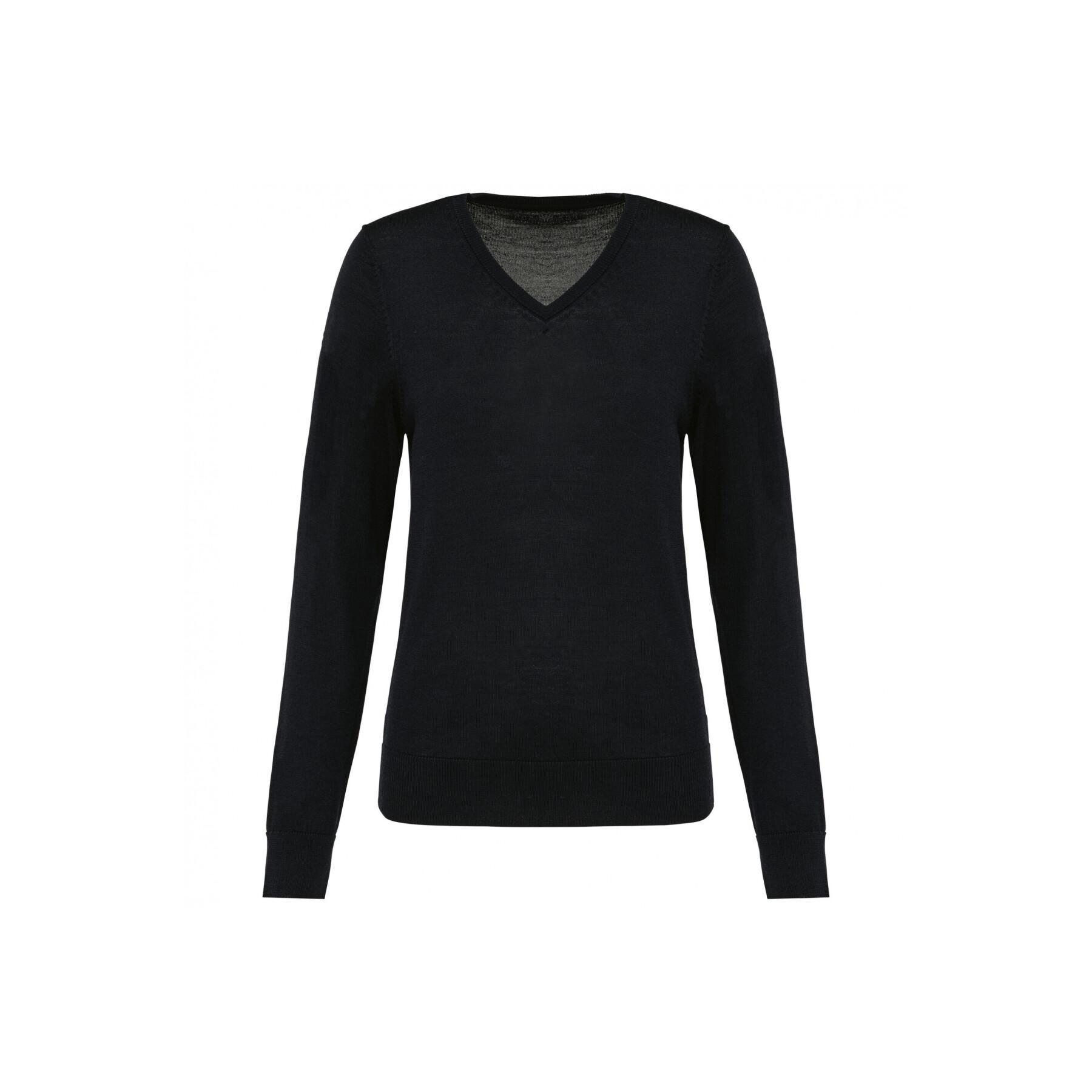 Women's merino v-neck sweater Kariban Premium