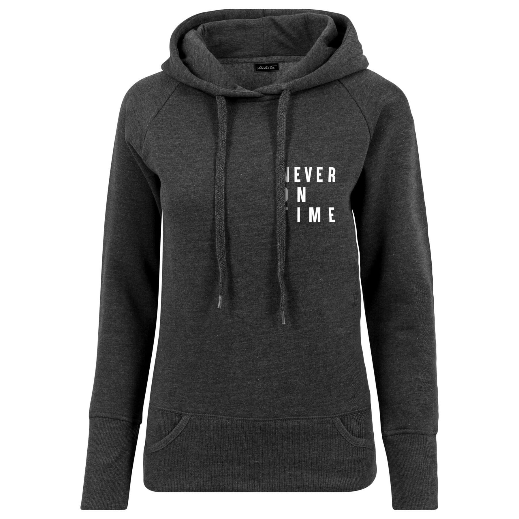 Sweat hoodie woman Mister Tee Never On Time