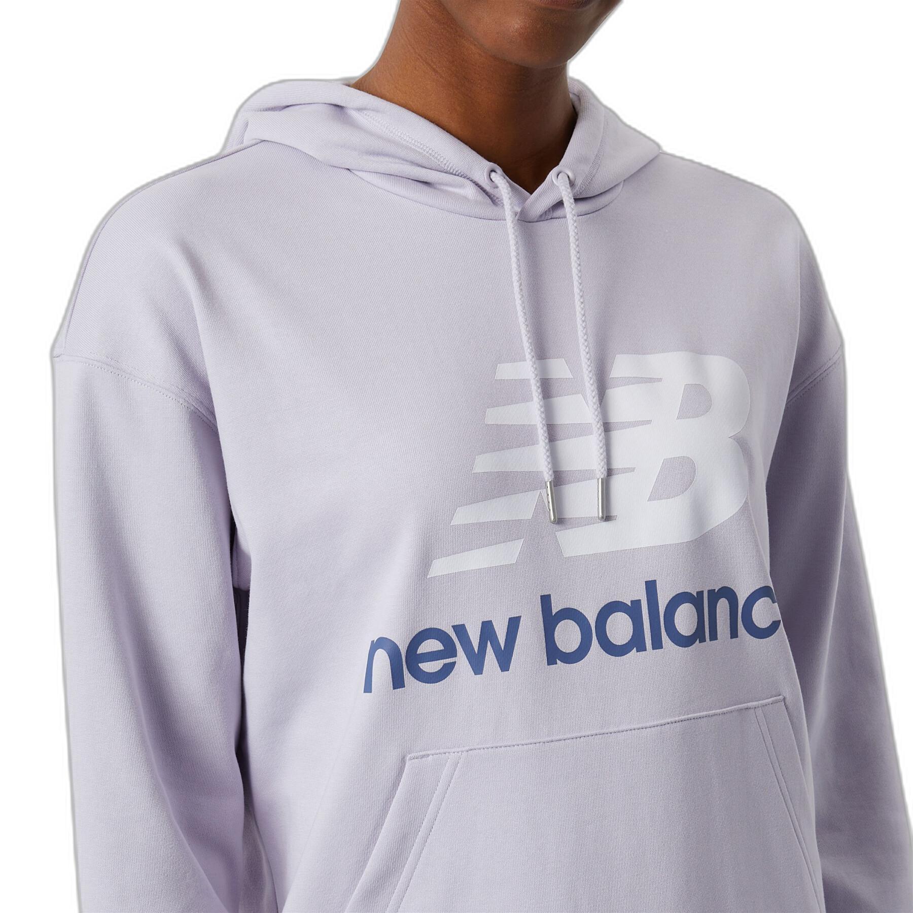 Women's hooded sweatshirt New Balance Essentials Stacked Logo