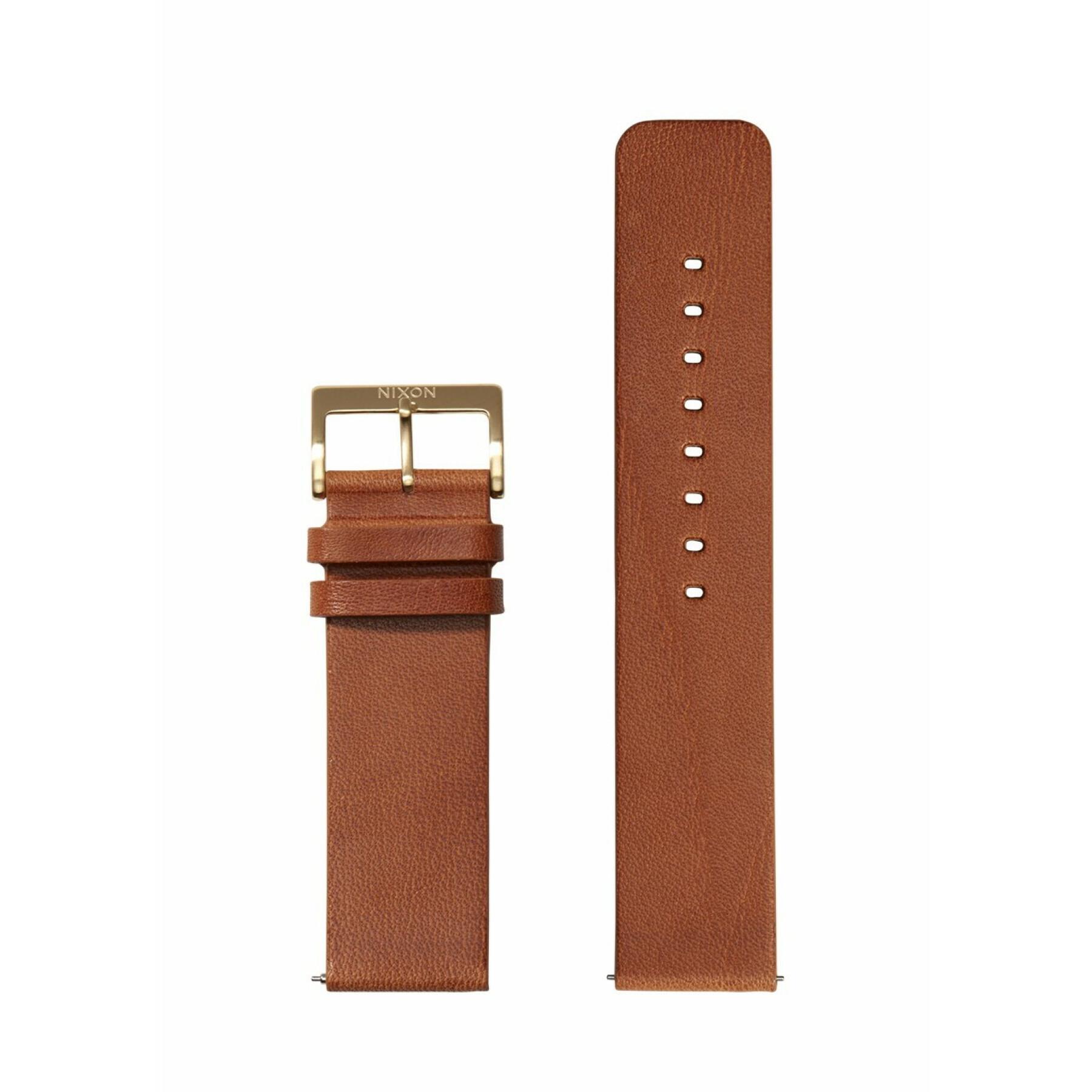 Leather watchband Nixon Vegetable Tanned