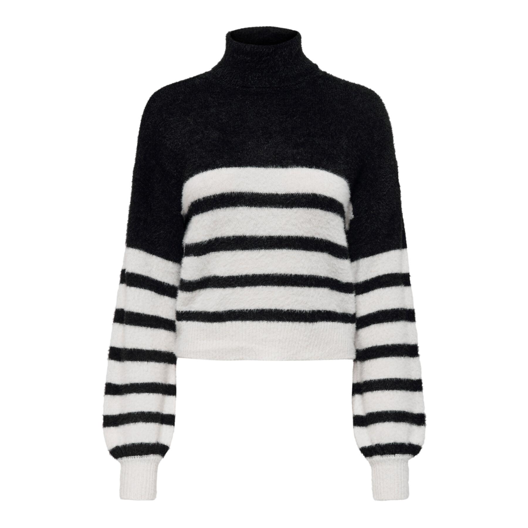 Women's striped turtleneck sweater Only Piumo CS
