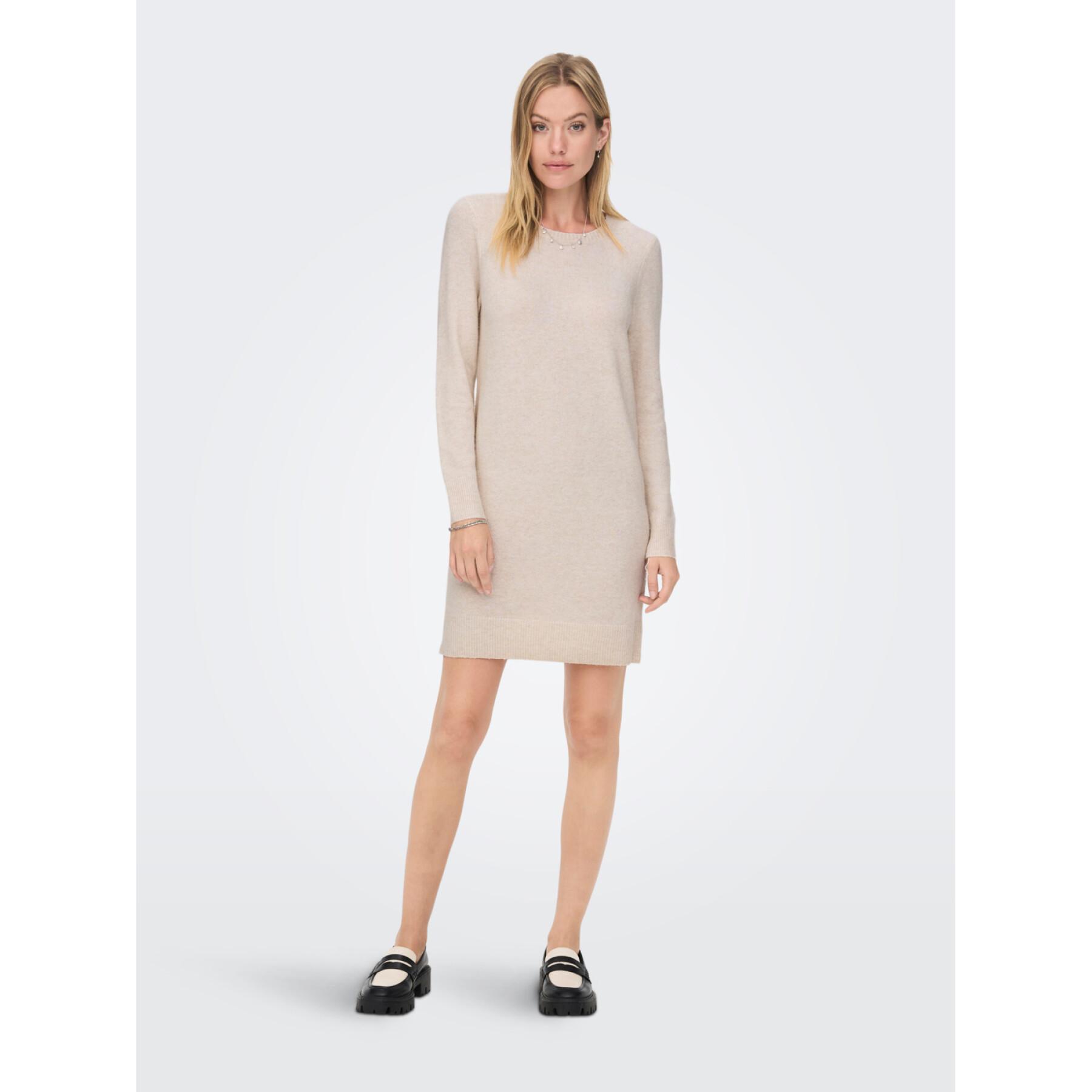 Women's round neck sweater dress Only Rica Life
