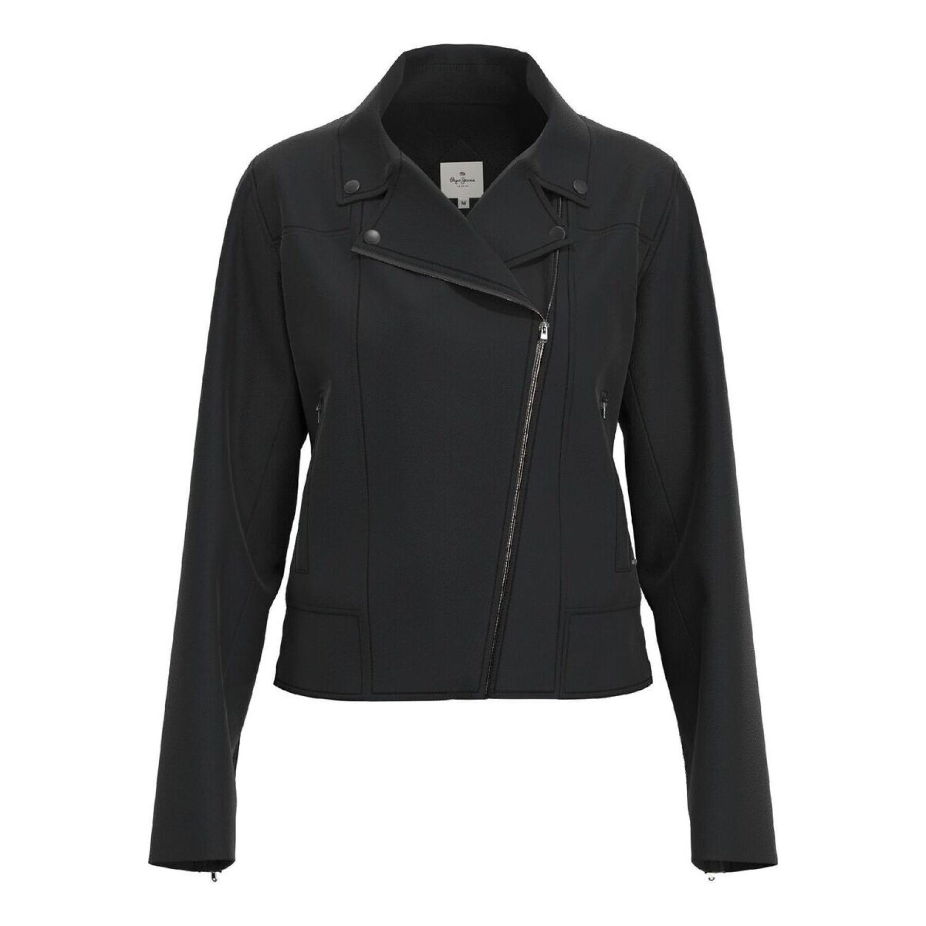 Leather jacket woman Pepe Jeans Roma
