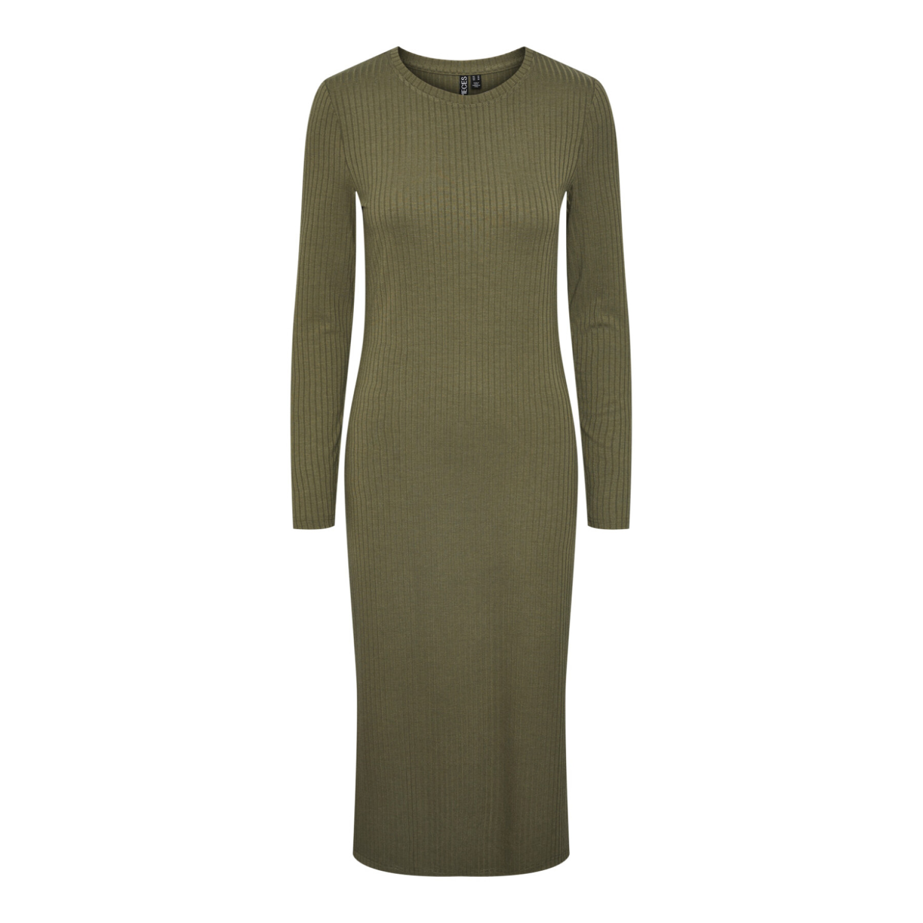 Women's long-sleeve round-neck dress Pieces Kylie
