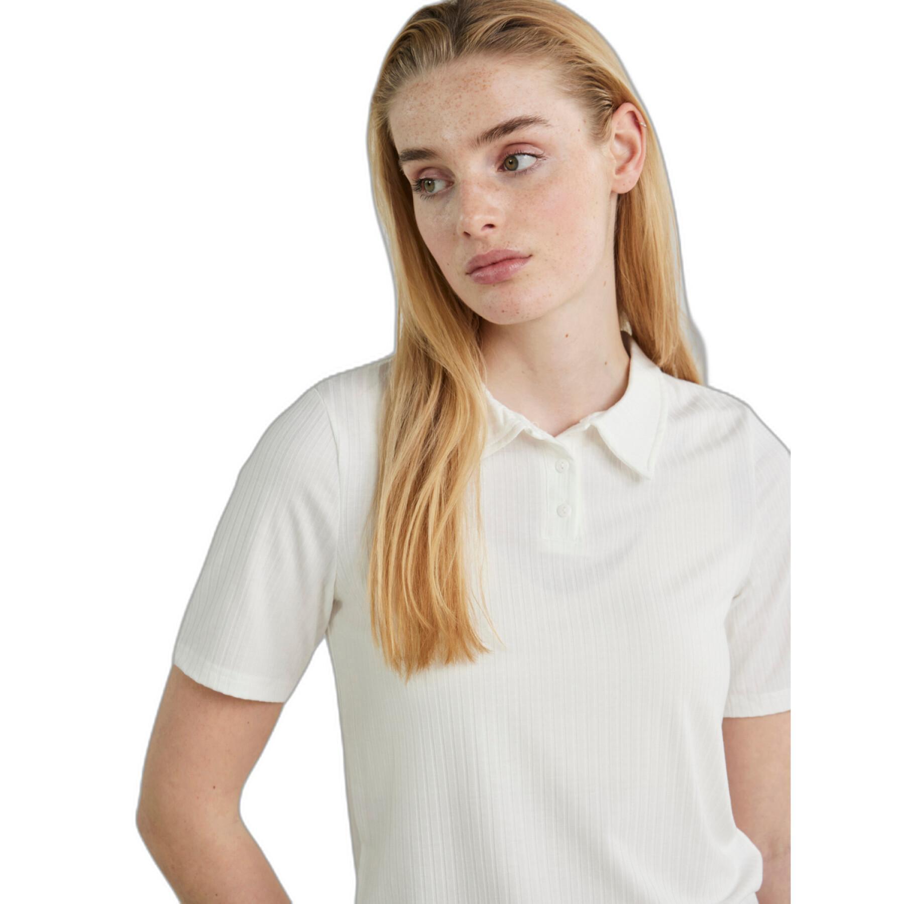 Women's short sleeve polo shirt Pieces Kylie