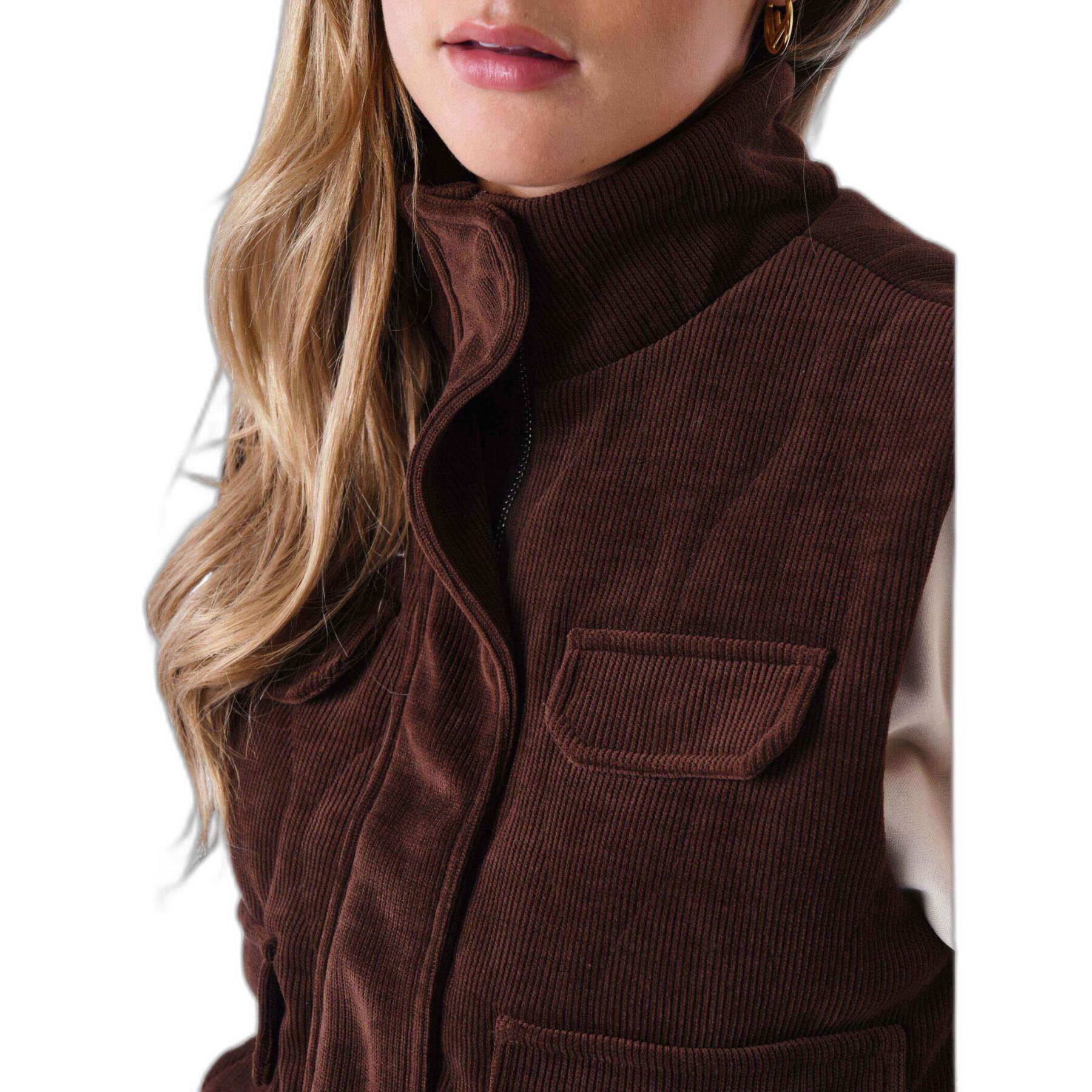 Woman's velvet effectSleeveless jacket Project X Paris