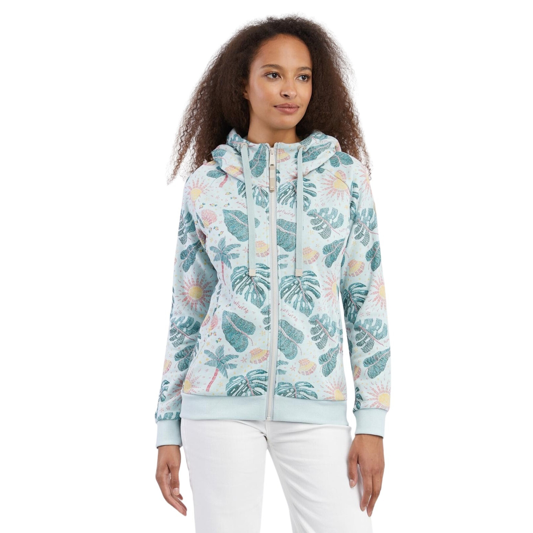 Women's zip-up hoodie Ragwear Fllow Print