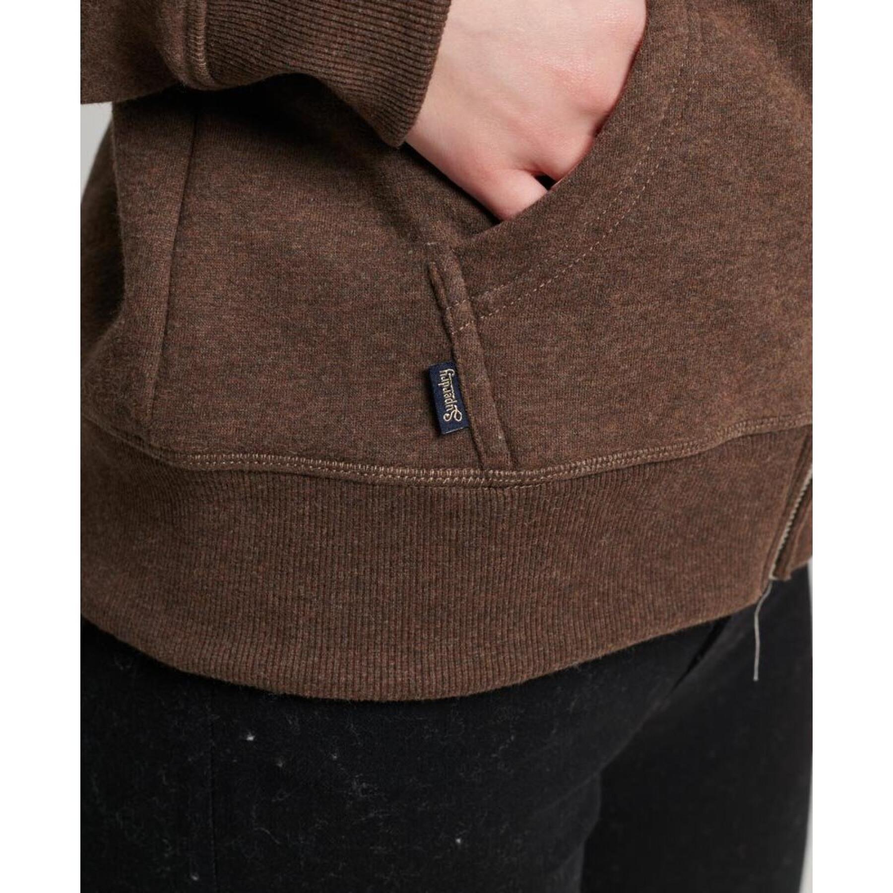 Women's logo hooded zip sweatshirt Superdry Essential