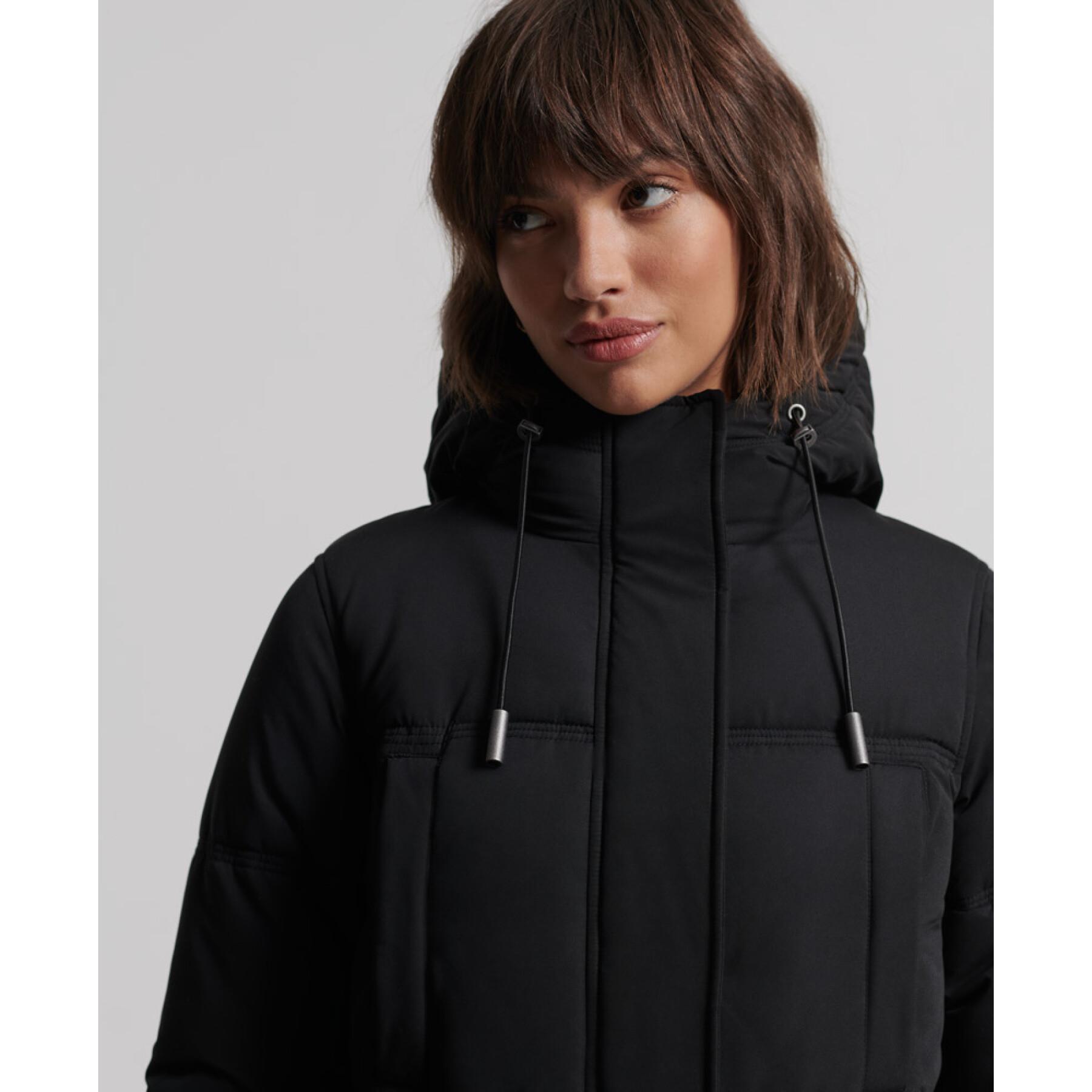 Long microfiberPuffer Jacket for women Superdry