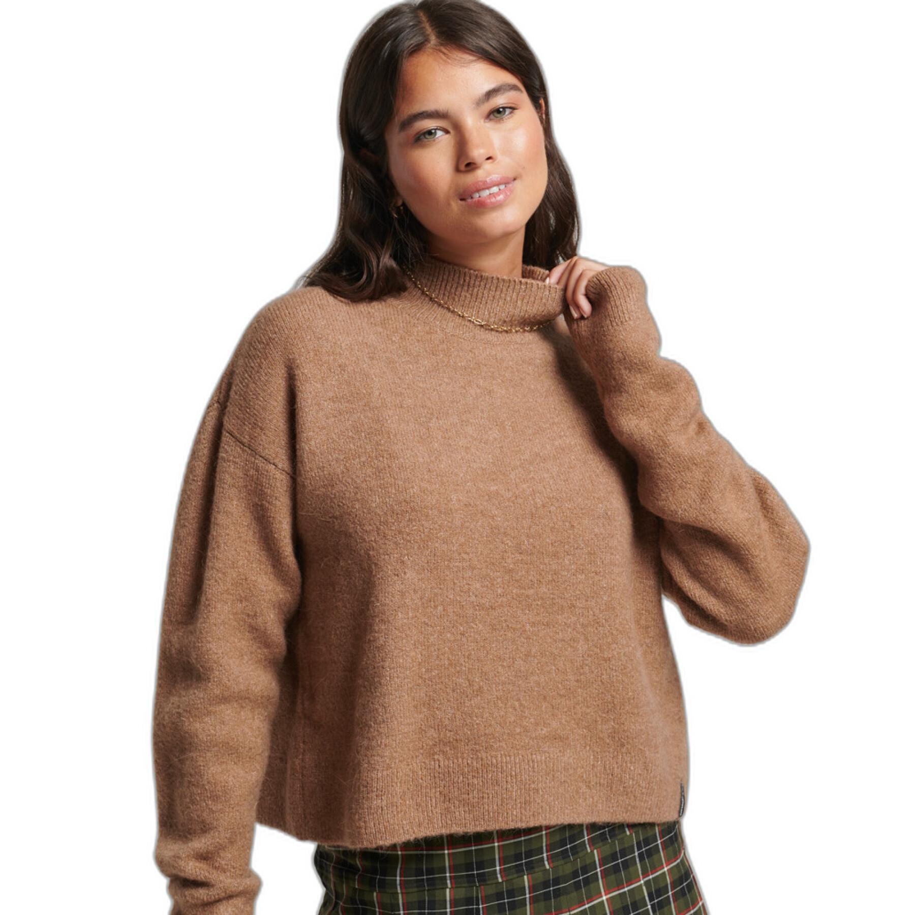 Women's mock neck sweater Superdry Vintage Essential