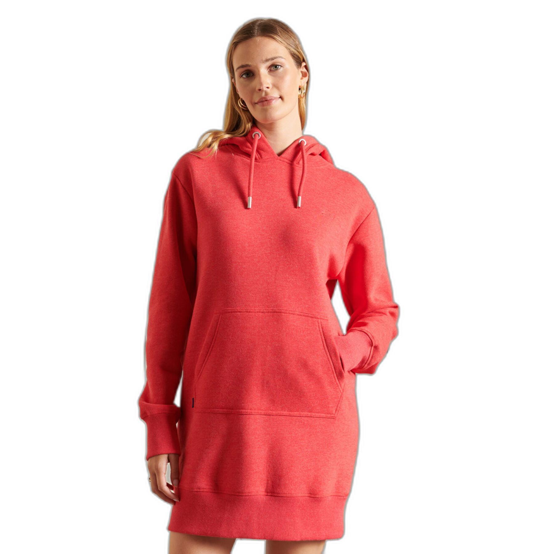 Vintage logo embroidered hoodie dress for women Superdry