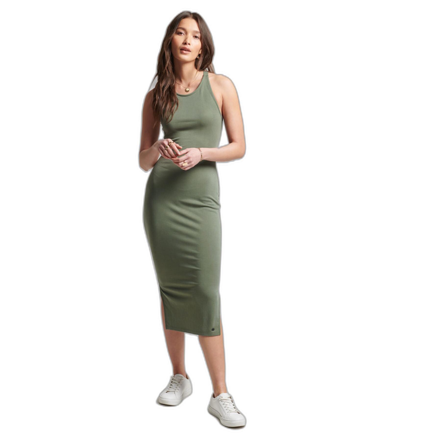 Mid-length dress with straps in the back woman Superdry