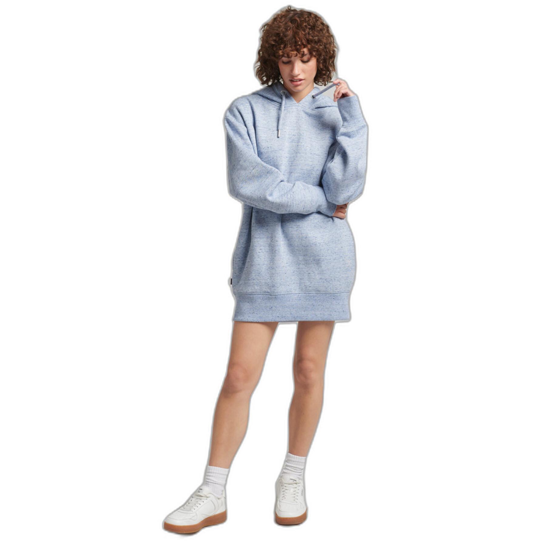 Organic cotton sweatshirt dress with embroidered logo Superdry